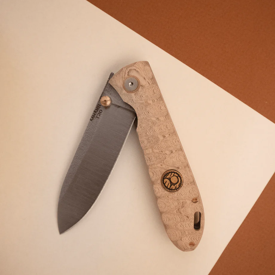 Kam Knife - T20 - D2  Steel - Oak Handle - Pocket Knife - Image 10