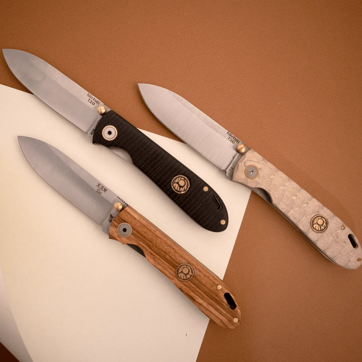 Kam Knife - T20 - D2  Steel - Oak Handle - Pocket Knife - Image 11