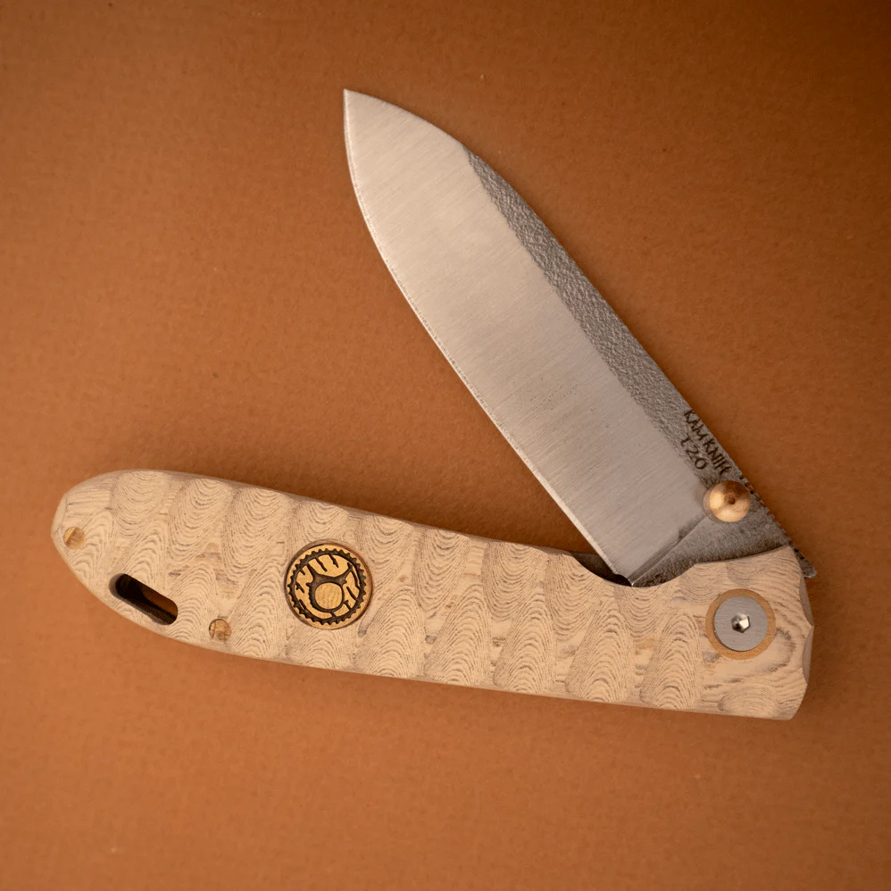 Kam Knife - T20 - D2  Steel - Oak Handle - Pocket Knife - Image 9