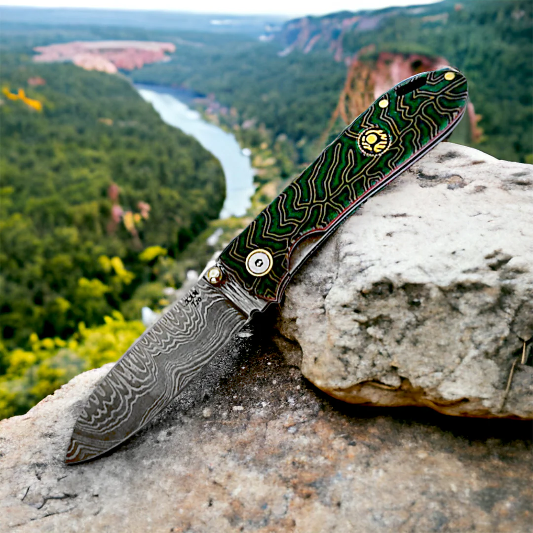 Kam Knife – T20 - Green G Micarta Handle - Pocket Knife