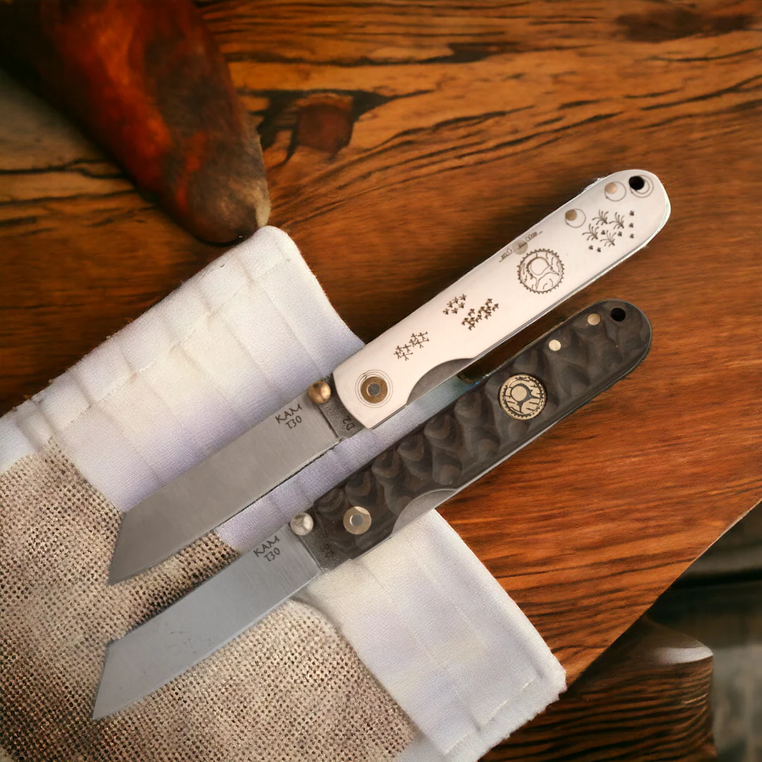 Kam Knife – T30 - Katsu White Handle - Pocket Knife