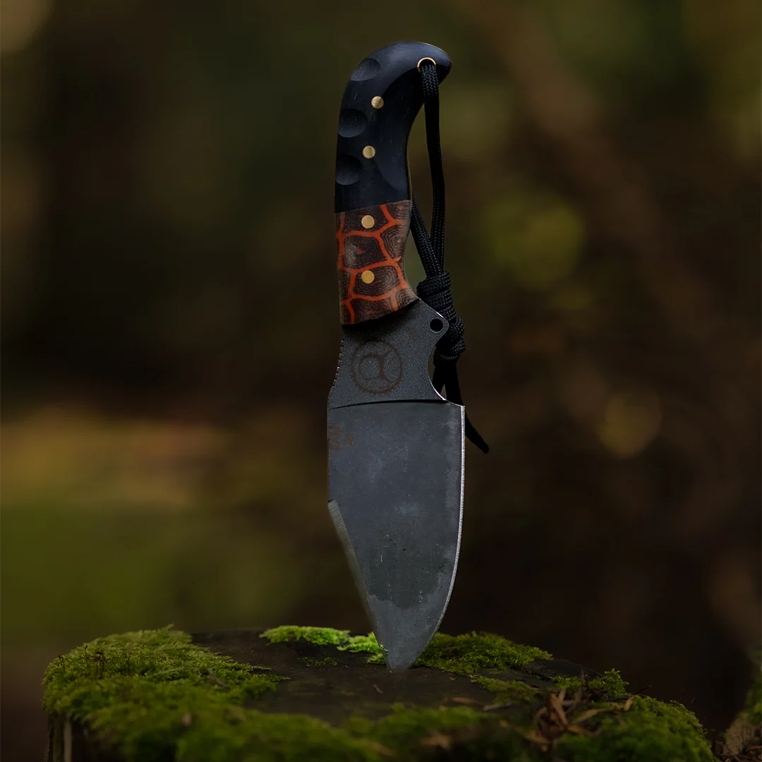 Kam Knife - Z9 - Orange G Micarta Black Handle - Fixed Blade - Image 4