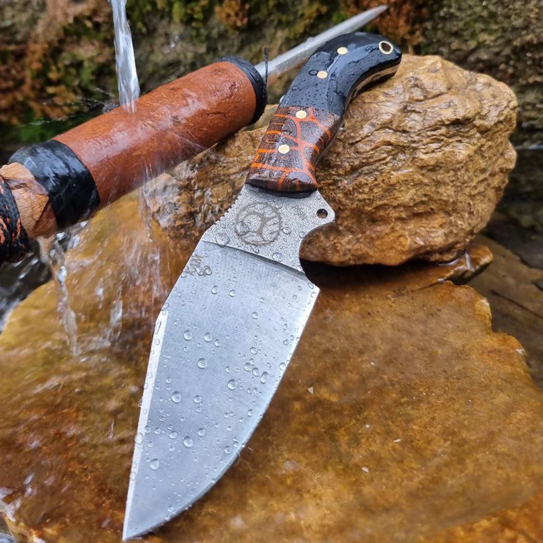 Kam Knife - Z9 - Orange G Micarta Black Handle - Fixed Blade - Image 7