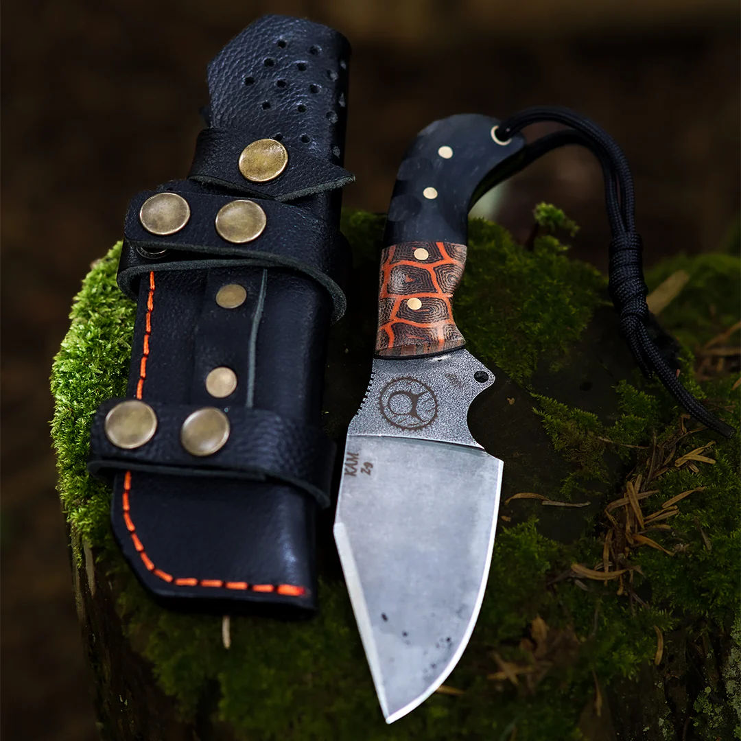 Kam Knife - Z9 - Orange G Micarta Black Handle - Fixed Blade - Image 9
