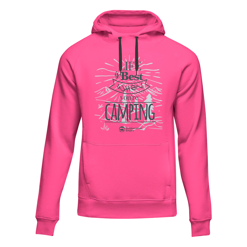 Outdoorzees Life Is Best Adult Fleece Hoodie