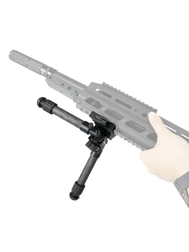 Linkogear HB-C02M Bipod – Black, Carbon Fiber, Quick-Detach, 7-10” Adjust - Image 5