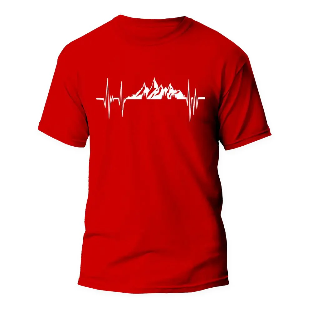 Outdoorzees Mountains Heartbeats Unisex T-Shirt - Image 3
