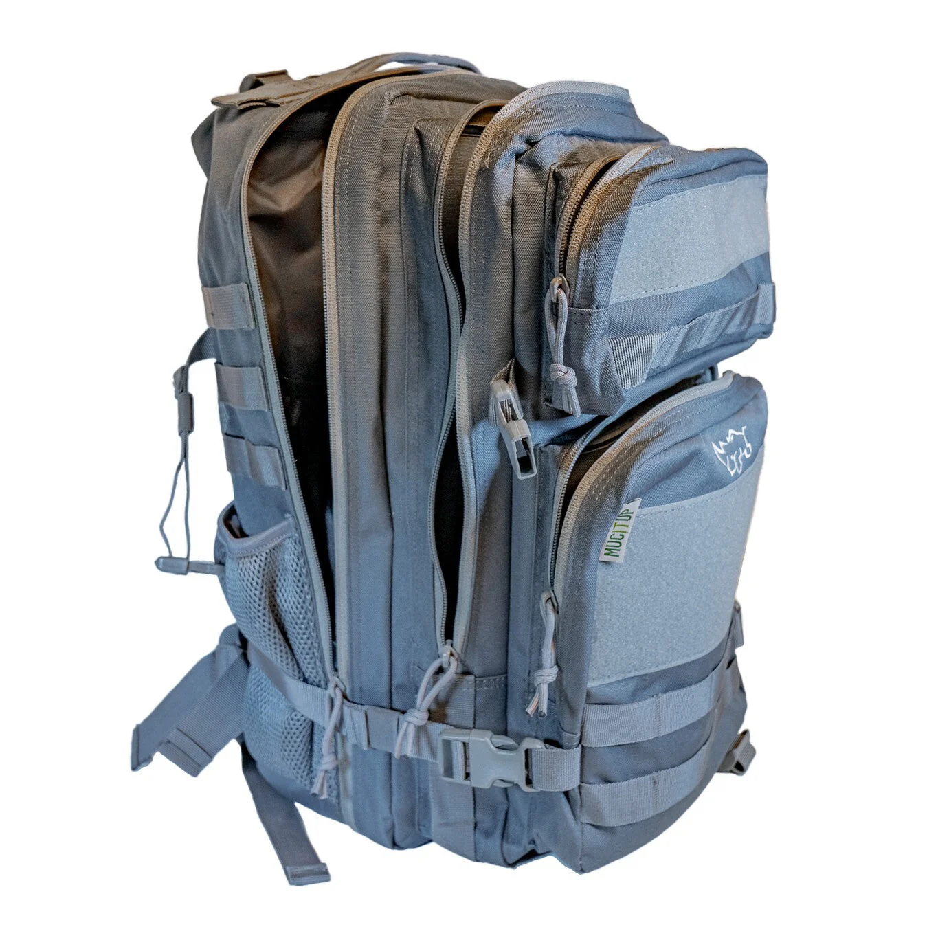 MUCITUP Rhino MUCPAC Tactical Backpack 500D Nylon MOLLE EDC - Grey, Black, & MCBK - Image 15