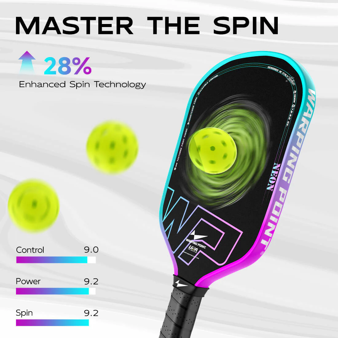 Warping Point Neon Pickleball Paddle - Gen 3 - Image 4