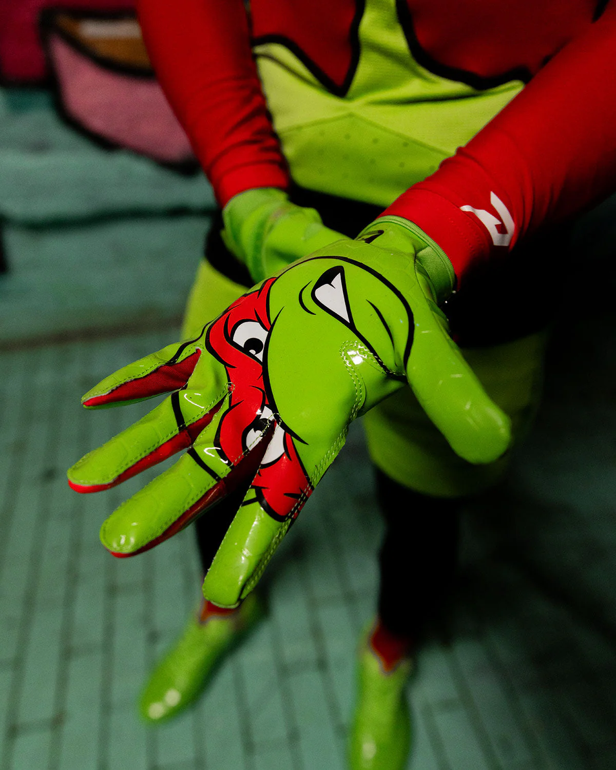 Phenom Elite Ninja Turtles: Raphael Football Gloves – VPS5 by Phenom Elite - Image 5