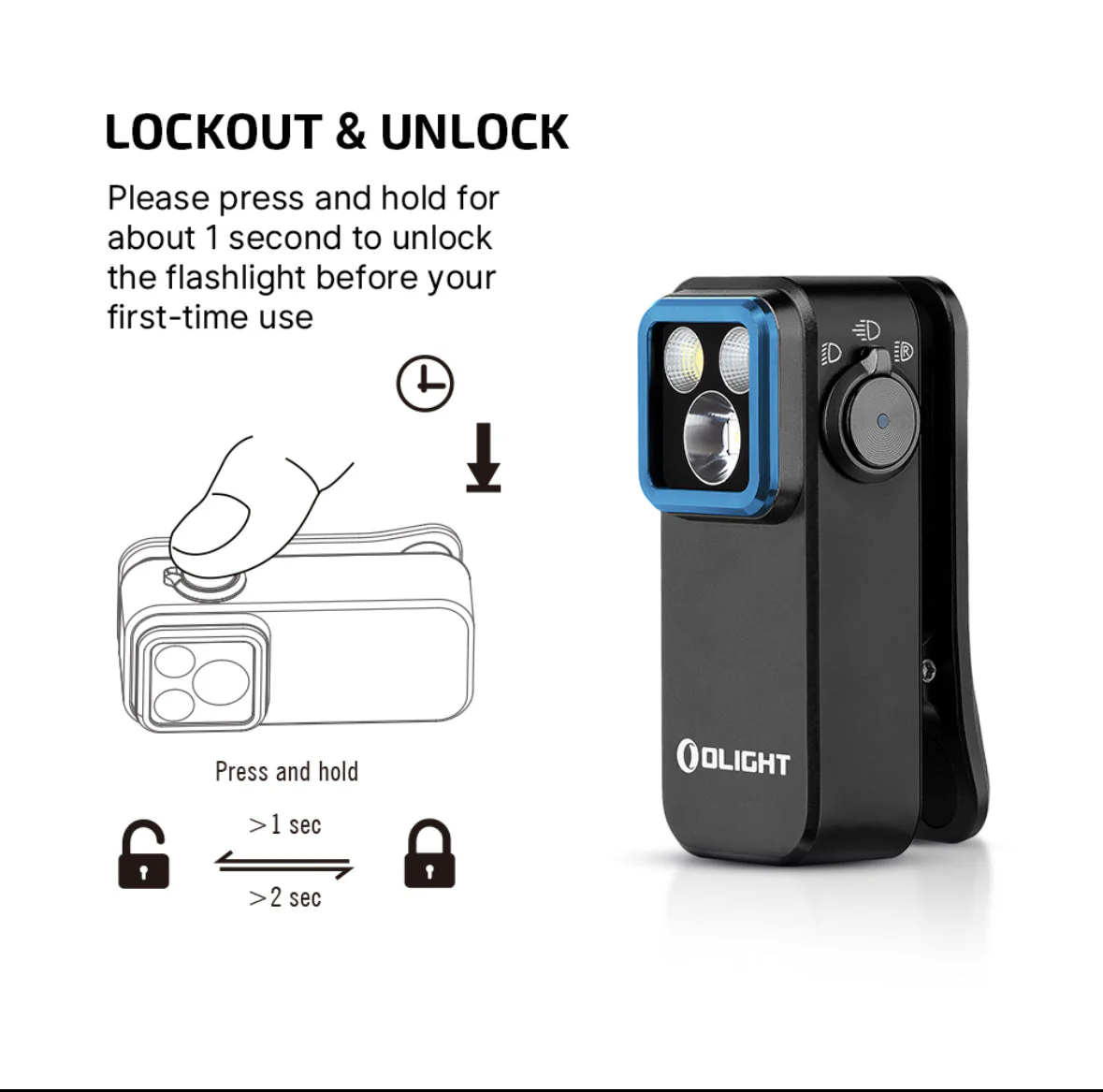 Olight Oclip Pro – Clip Light with Flood, Spot, and Red Modes – Available in 4 Colors - Image 10