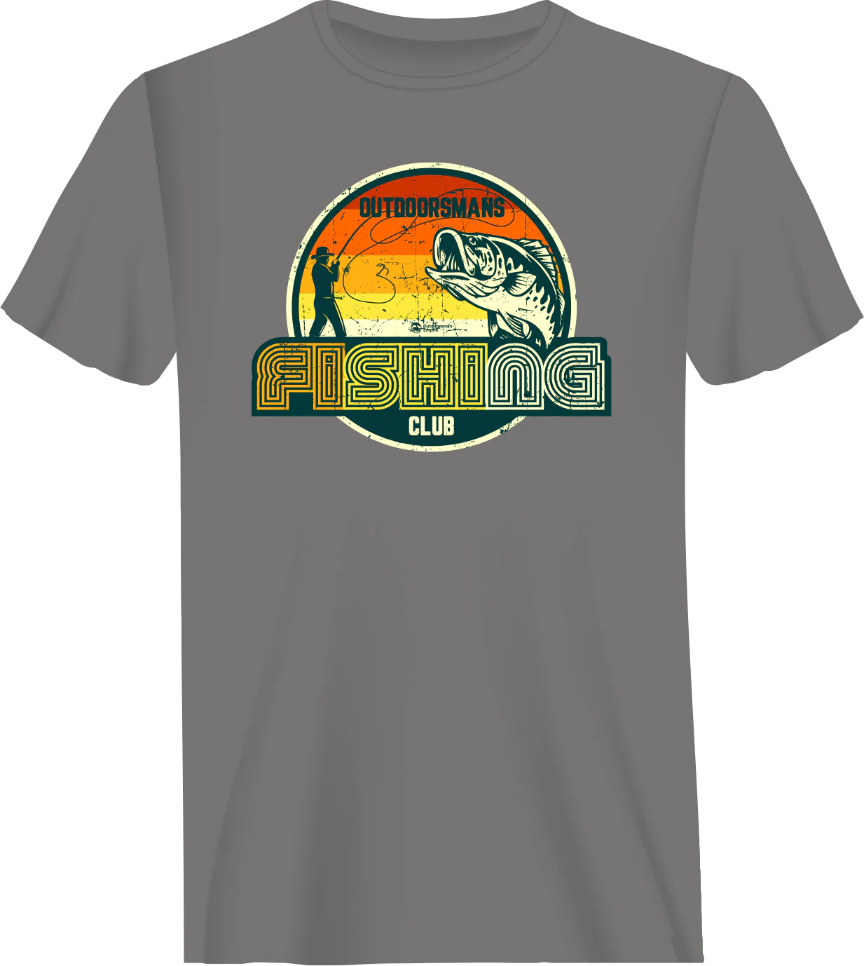 Outdoorzees Outdoorsman Fishing Club 80 Man T-Shirt - Image 3