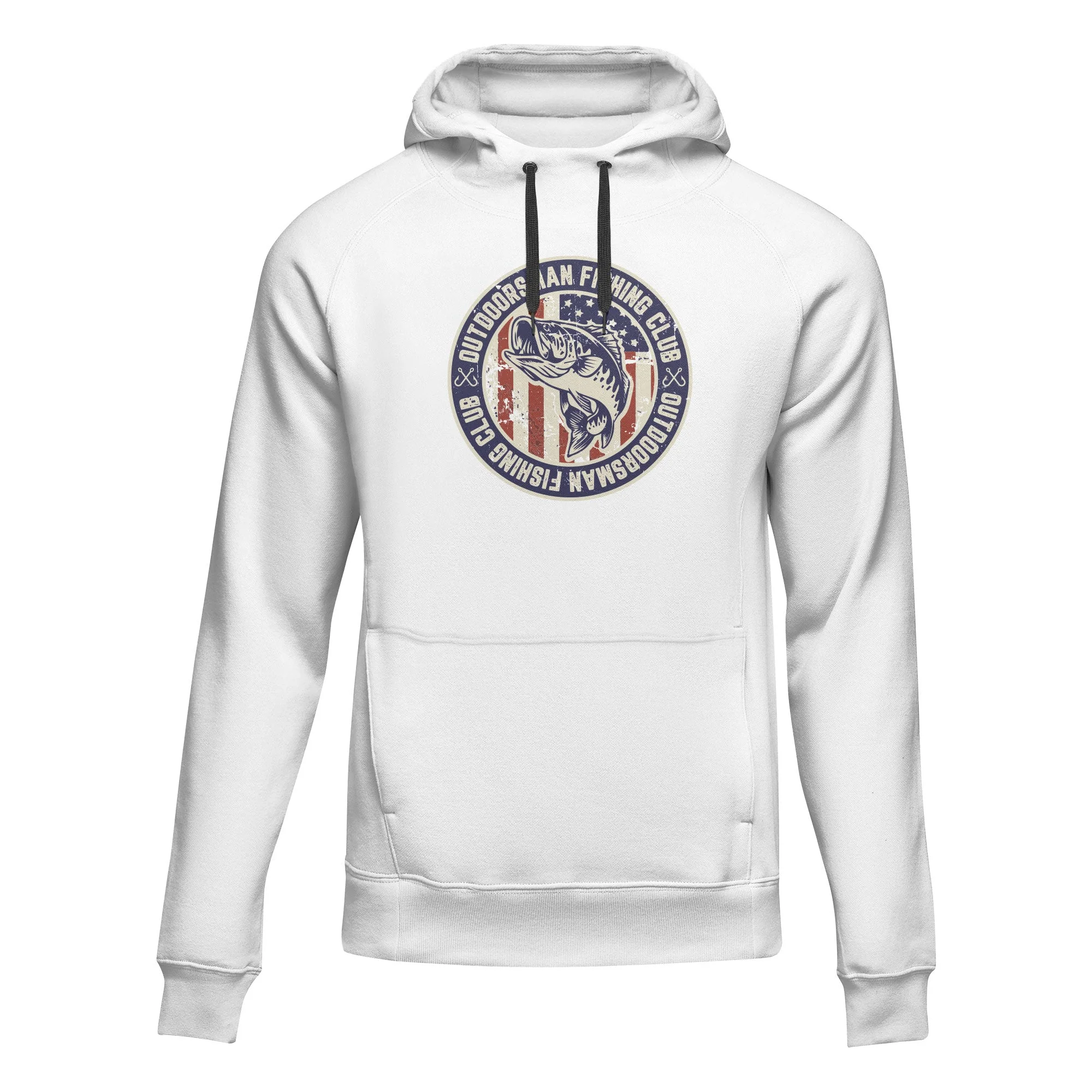 Outdoorzees Outdoorsman Fishing Club Patriotic Unisex Hoodie - Image 3