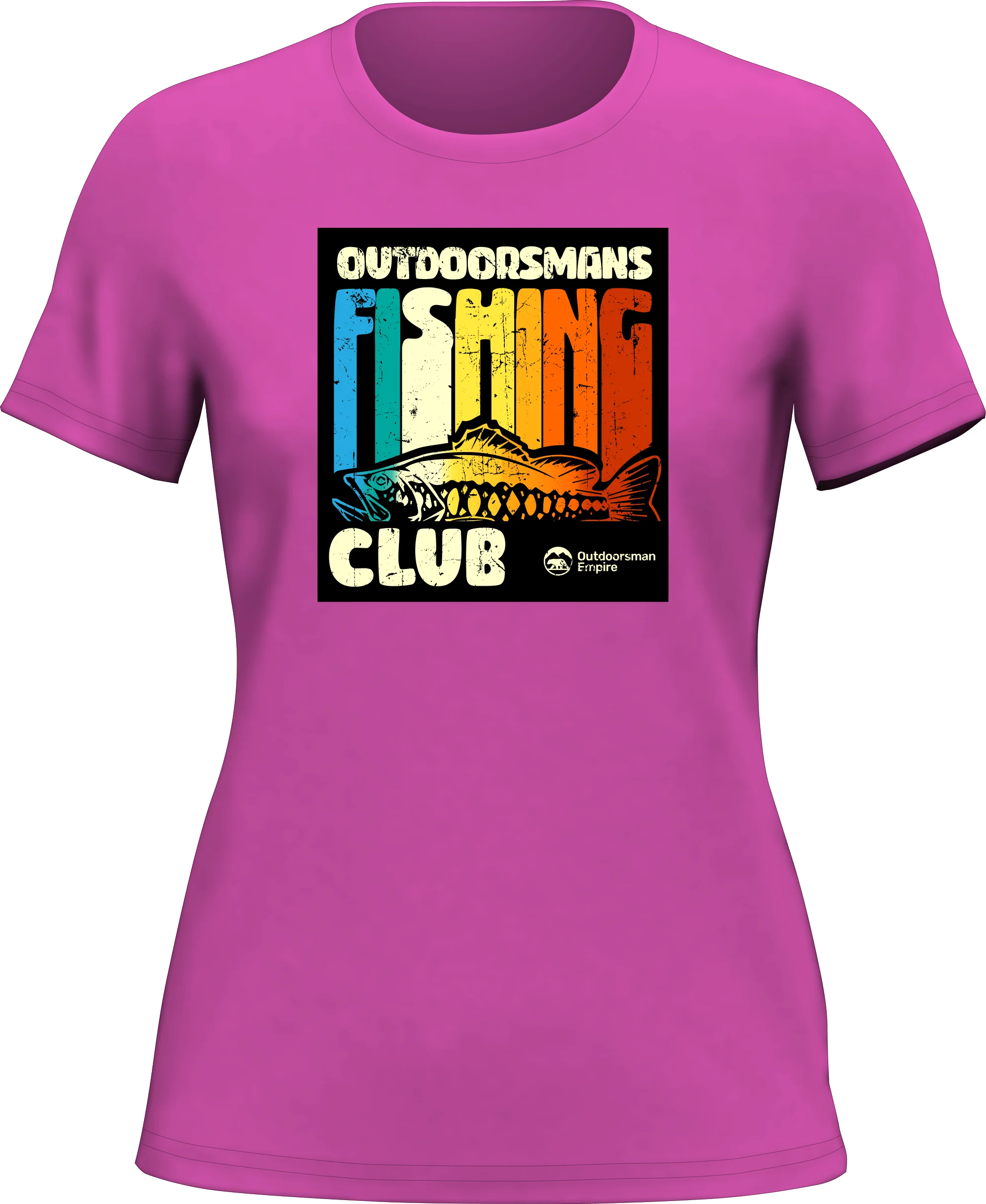 Outdoorzees Outdoorsman Fishing Club T-Shirt for Women - Image 3