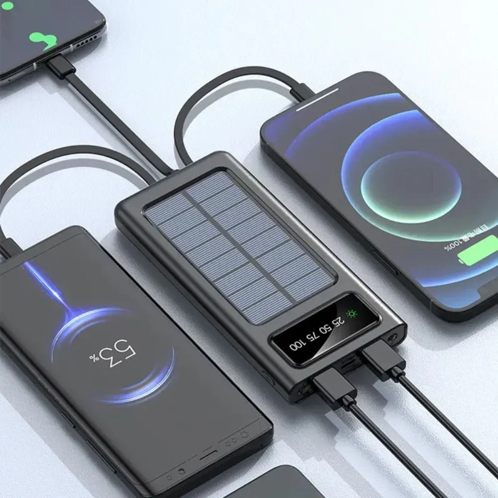 Outdoorzees Portable Solar Power Bank with Built-in Cables - Image 7