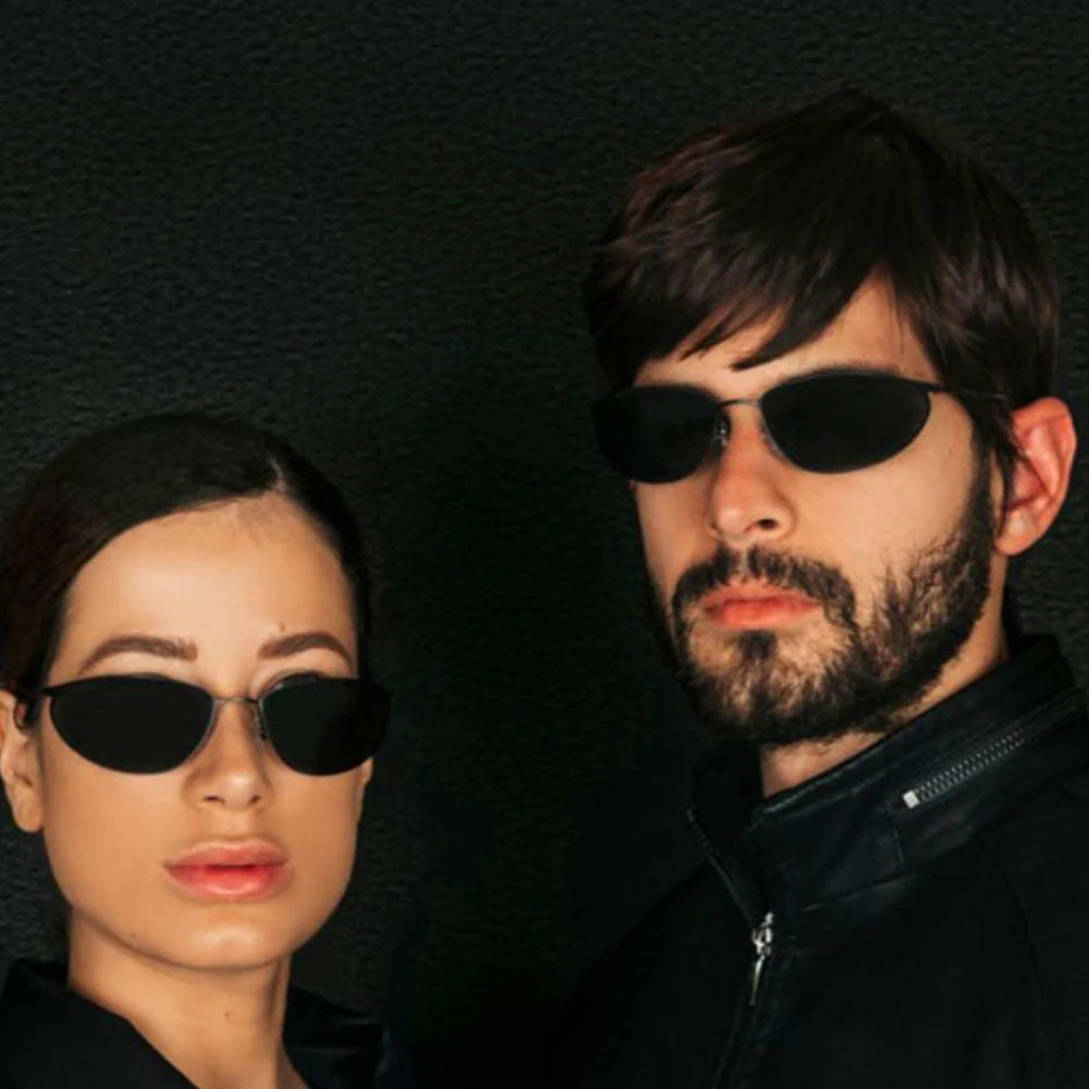 zeroUV zeroUV  - Premium Metal Wire Cyberpunk Story Movie Sunglasses 1206 - Image 2