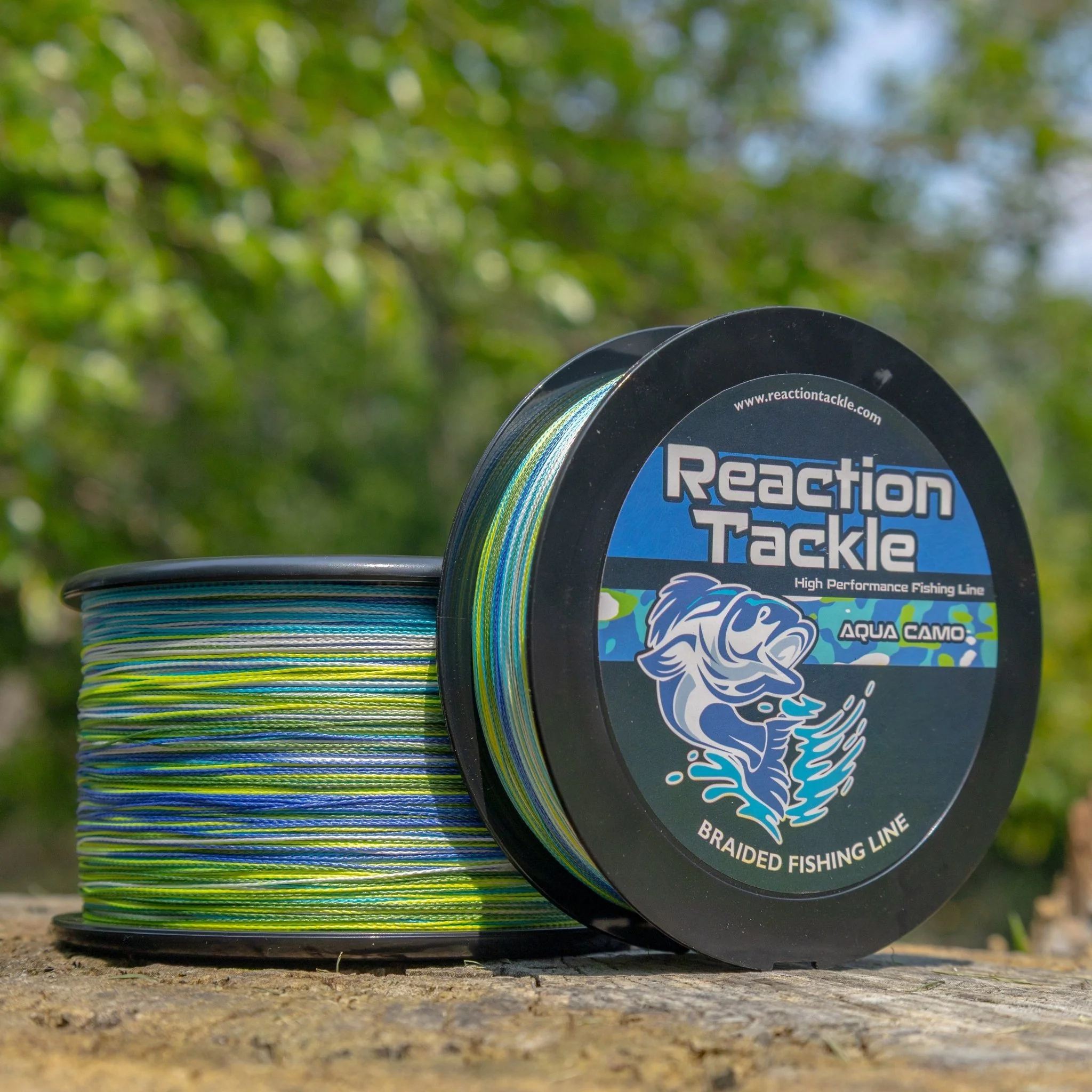 Reaction Tackle Braided Fishing Line - Aqua Camo - Image 2