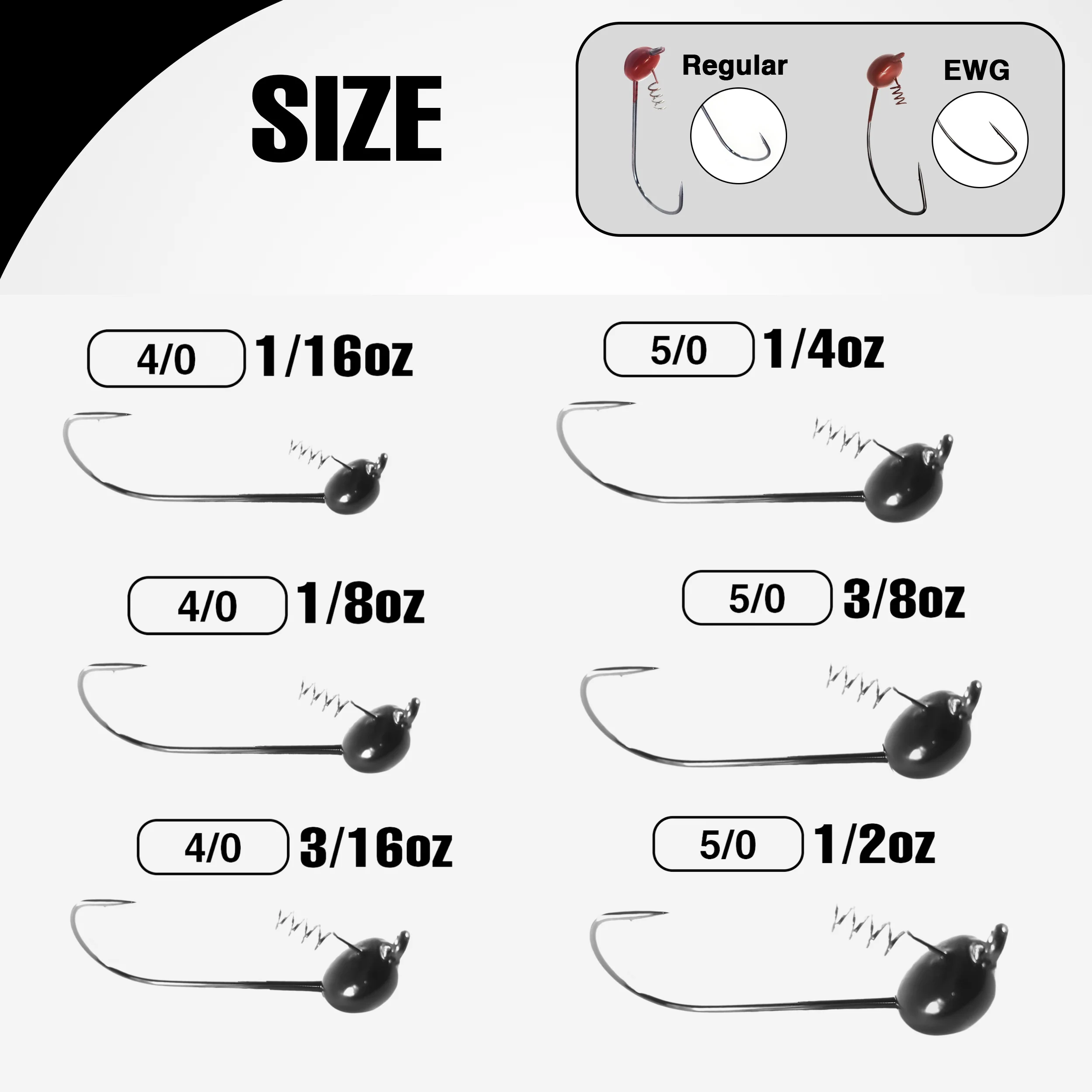 Reaction Tackle Tungsten Shaky Head Jigs 5-Pack - Image 7