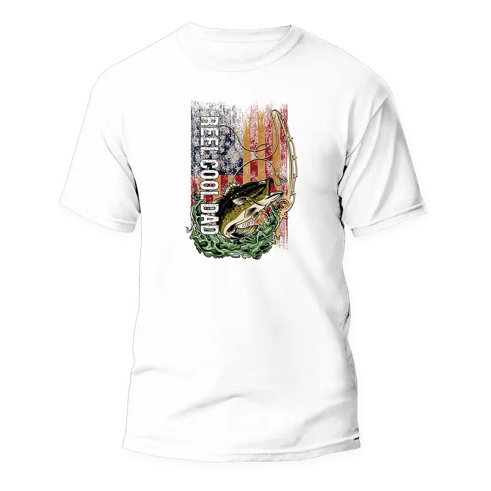 Outdoorzees Reel Cool Dad Man T-Shirt - Image 3