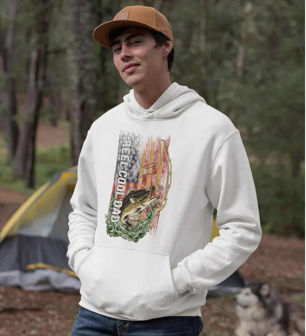 Outdoorzees Reel Cool Dad Unisex Hoodie - Image 5