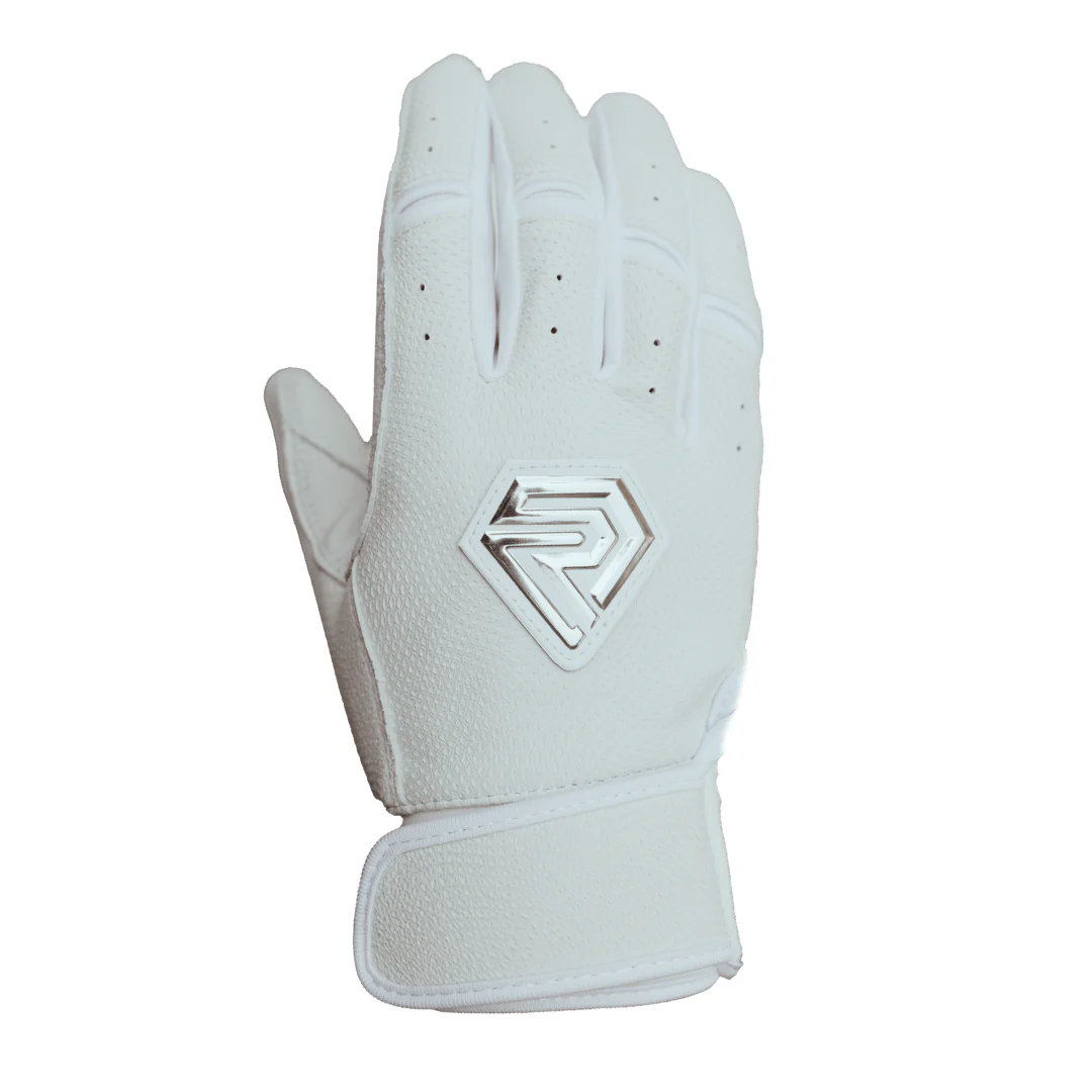 Resilient SFBL Championship Fastpitch Batting gloves - All White - Image 3