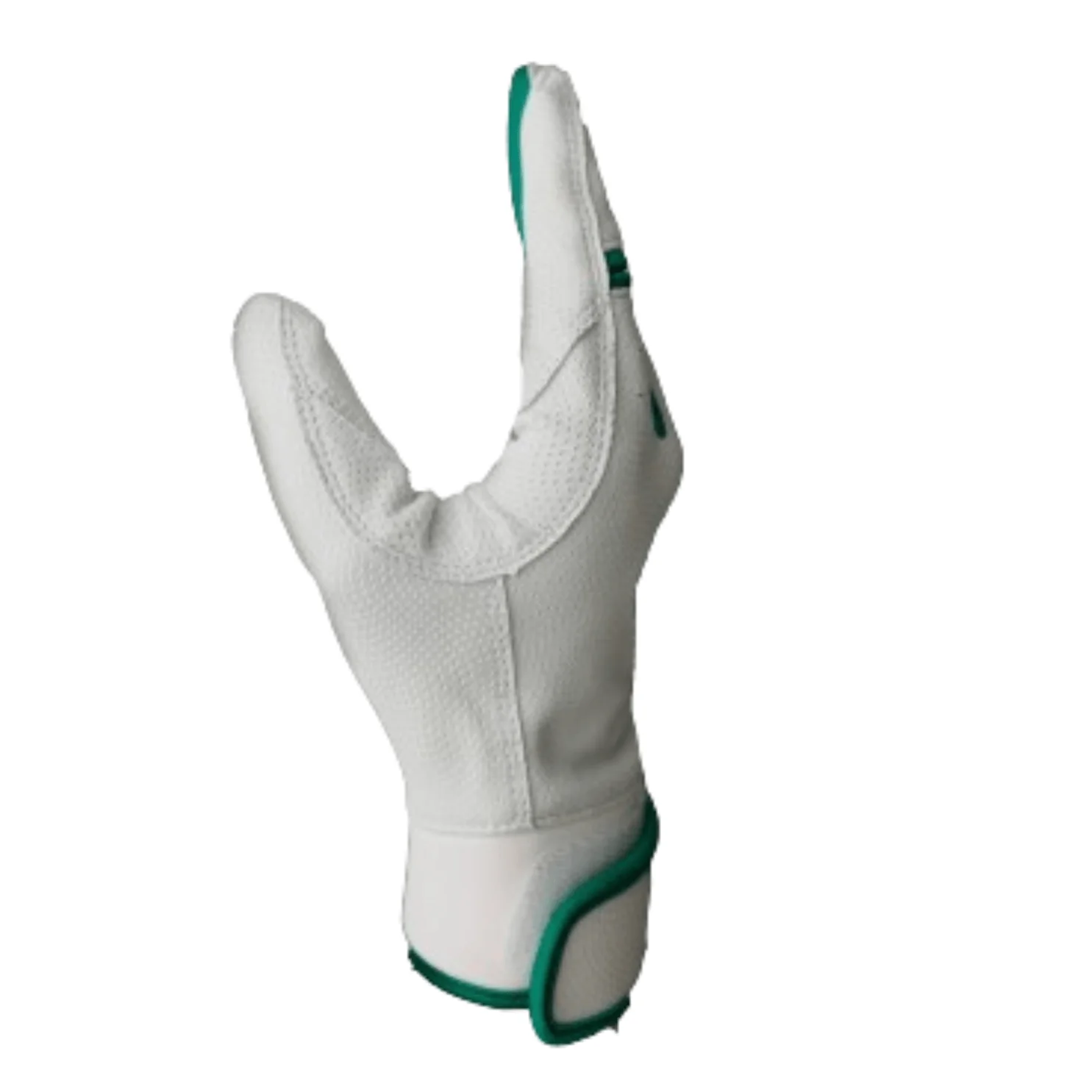 Resilient SFBL Championship Fastpitch Batting gloves - White and Green - Image 2
