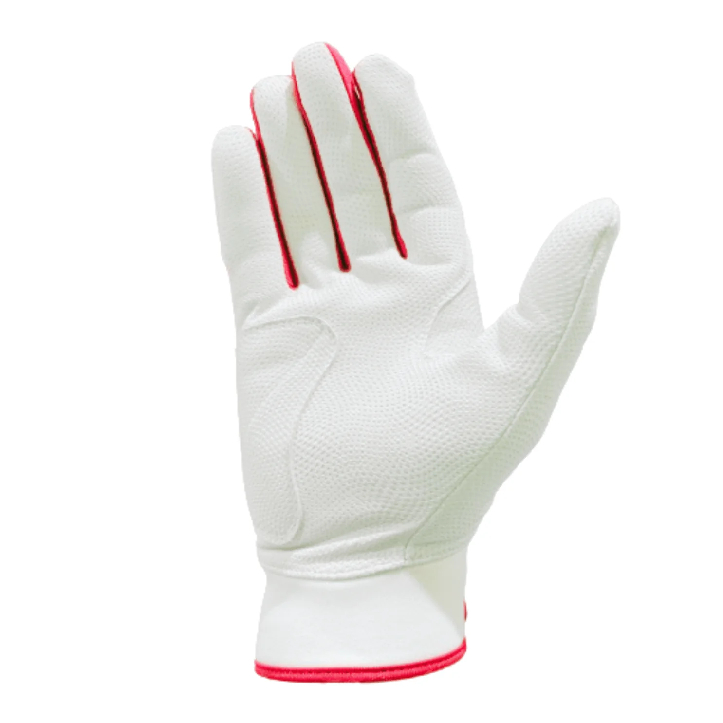 Resilient SFBL Championship Fastpitch Batting gloves - White and Red - Image 3