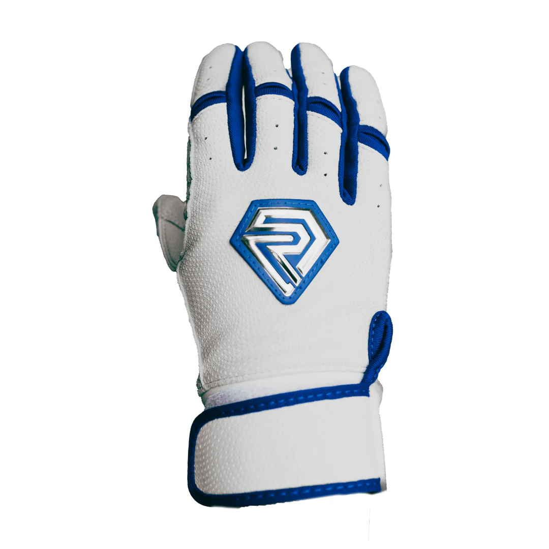 Resilient SFBL Resilient Championship Fastpitch Batting gloves - White and Royal Blue