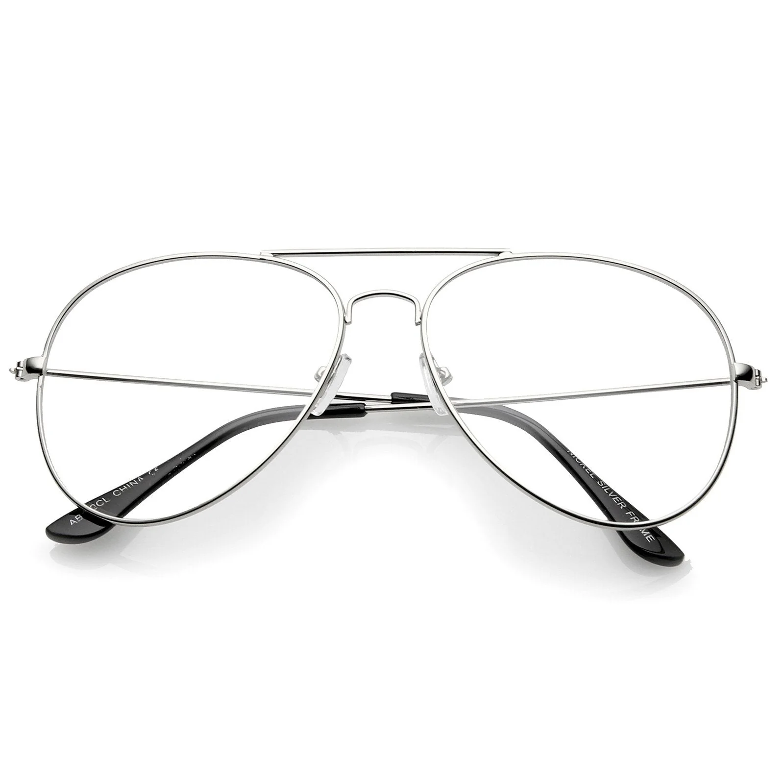 zeroUV Retro Full Metal Aviator Sunglasses With Clear Lenses Glasses 9591 - Image 15