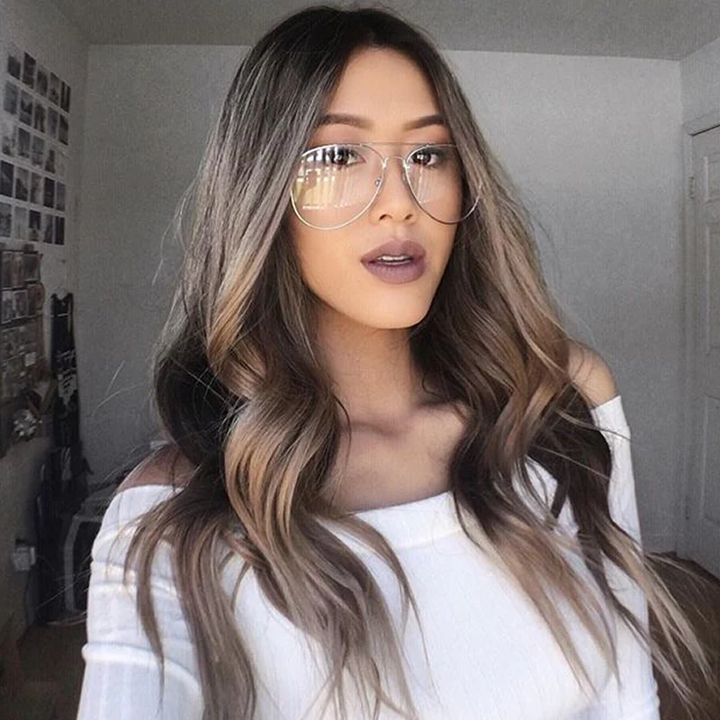zeroUV Retro Full Metal Aviator Sunglasses With Clear Lenses Glasses 9591 - Image 5