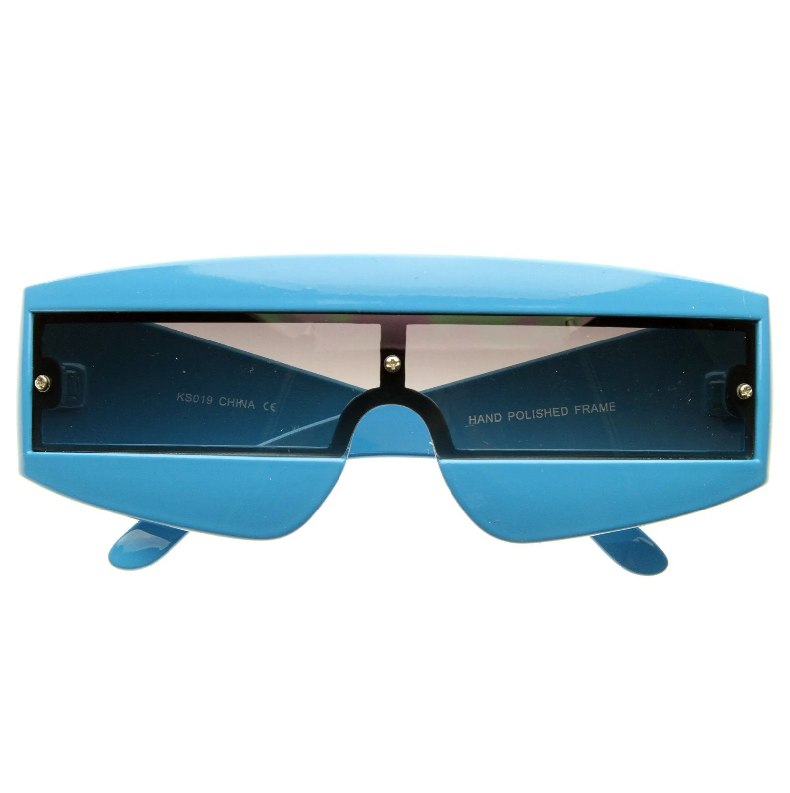 zeroUV Retro Futuristic 1980's Fashion Shield Novelty Sunglasses 8399 - Image 6