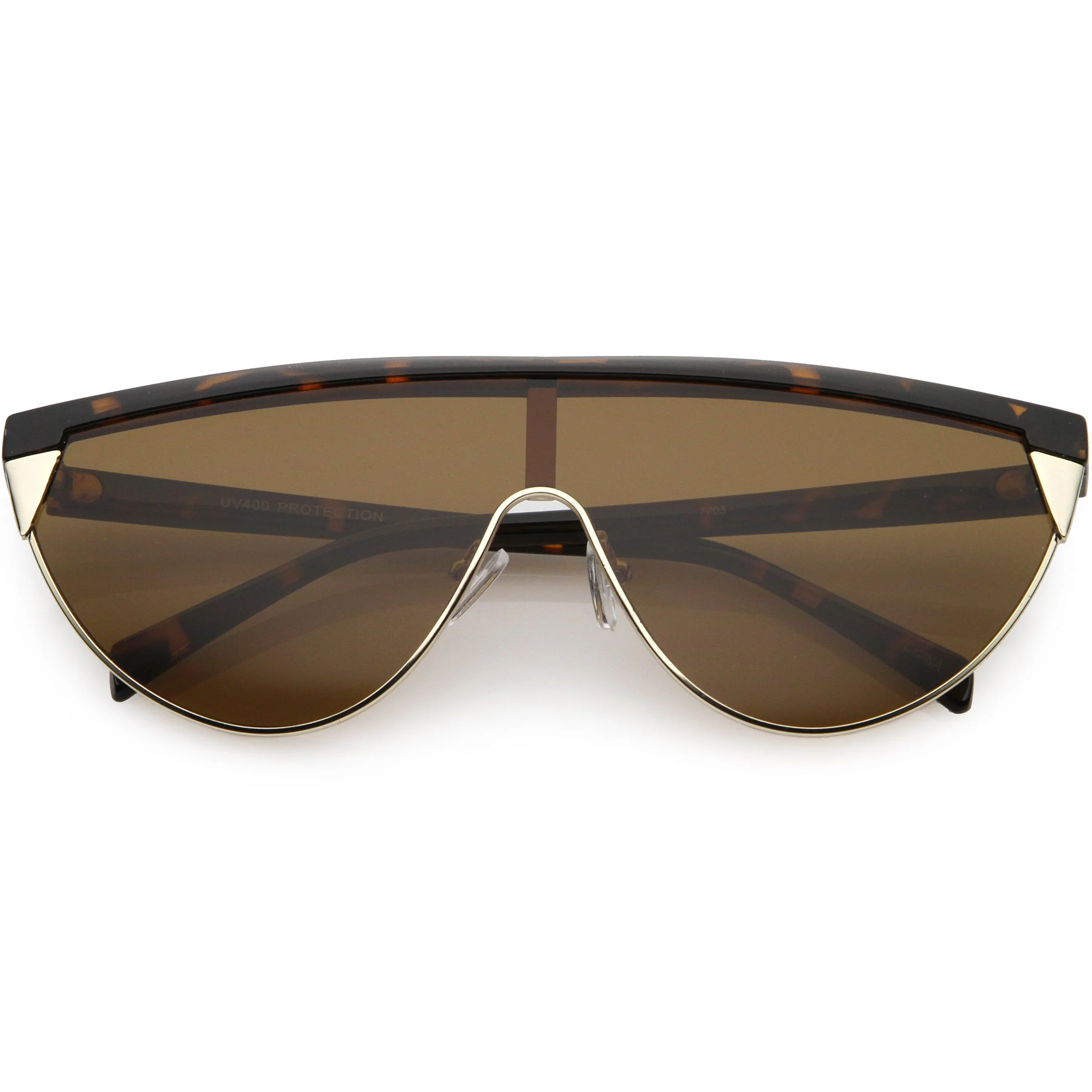 zeroUV Retro Futuristic Flat Top Mono Shield Blade Sunglasses C953 - Image 10