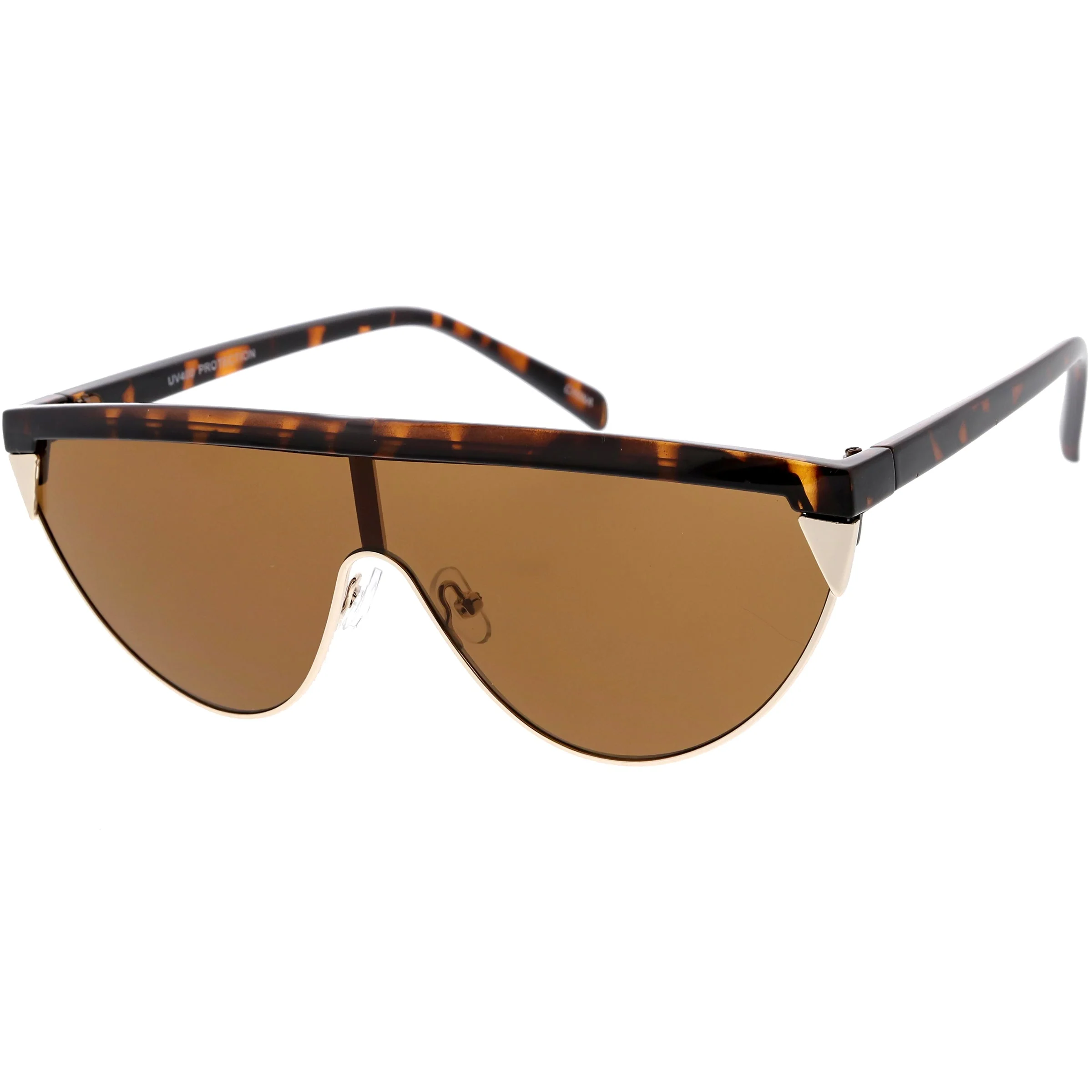 zeroUV Retro Futuristic Flat Top Mono Shield Blade Sunglasses C953 - Image 11
