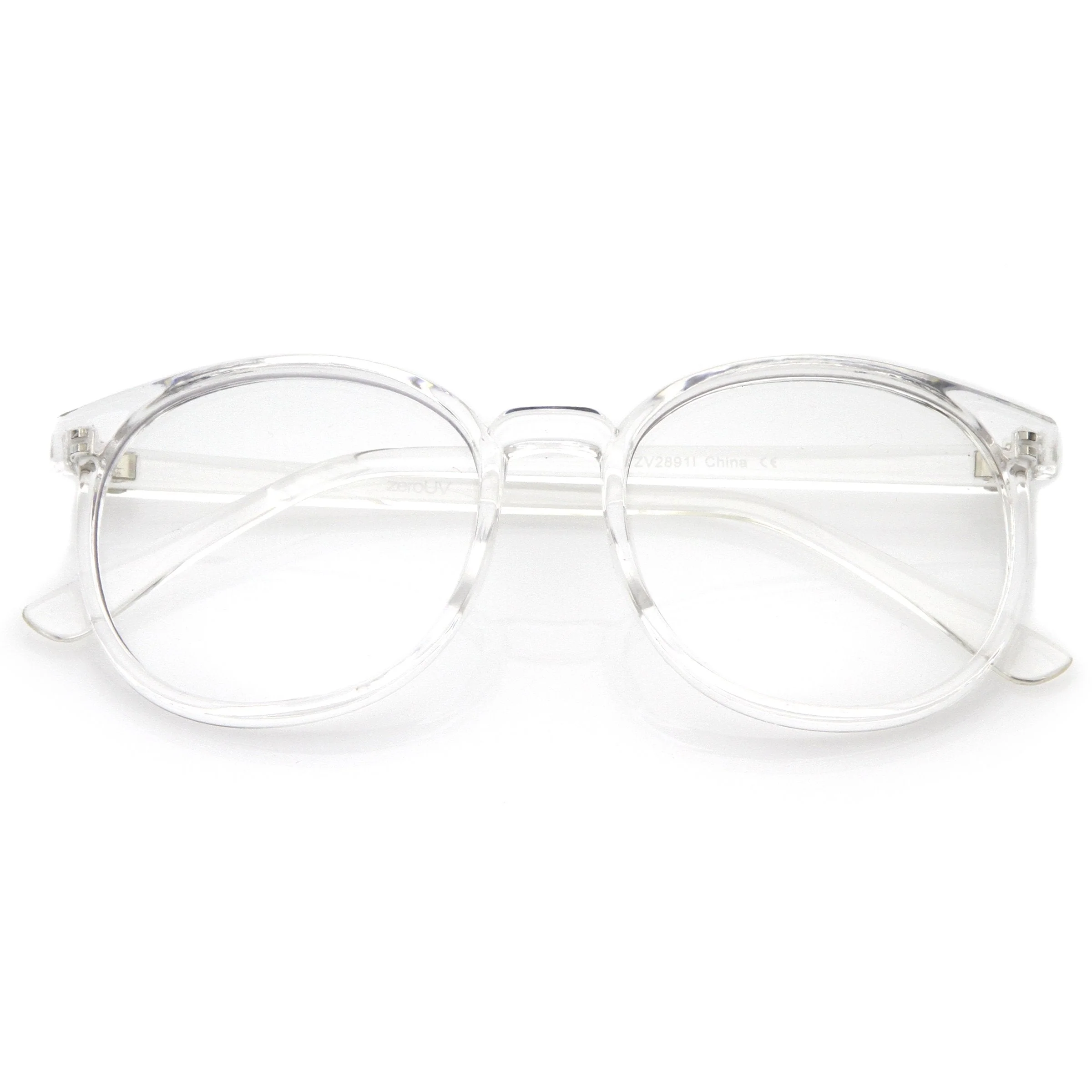 zeroUV Retro Indie Dapper Round P3 Clear Lens Glasses C099 - Image 7