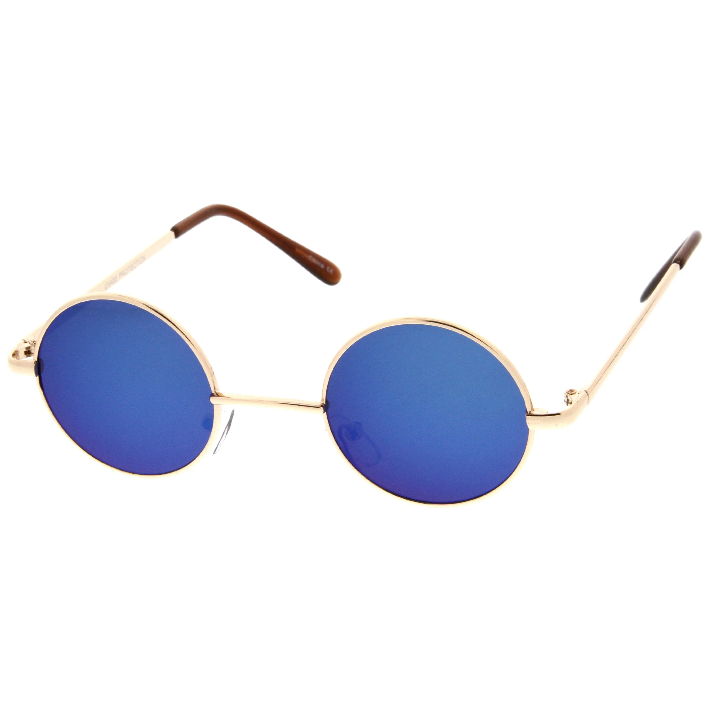 zeroUV Retro Lennon Style Round Circle Metal Mirror Lens Sunglasses 1408 - Image 20