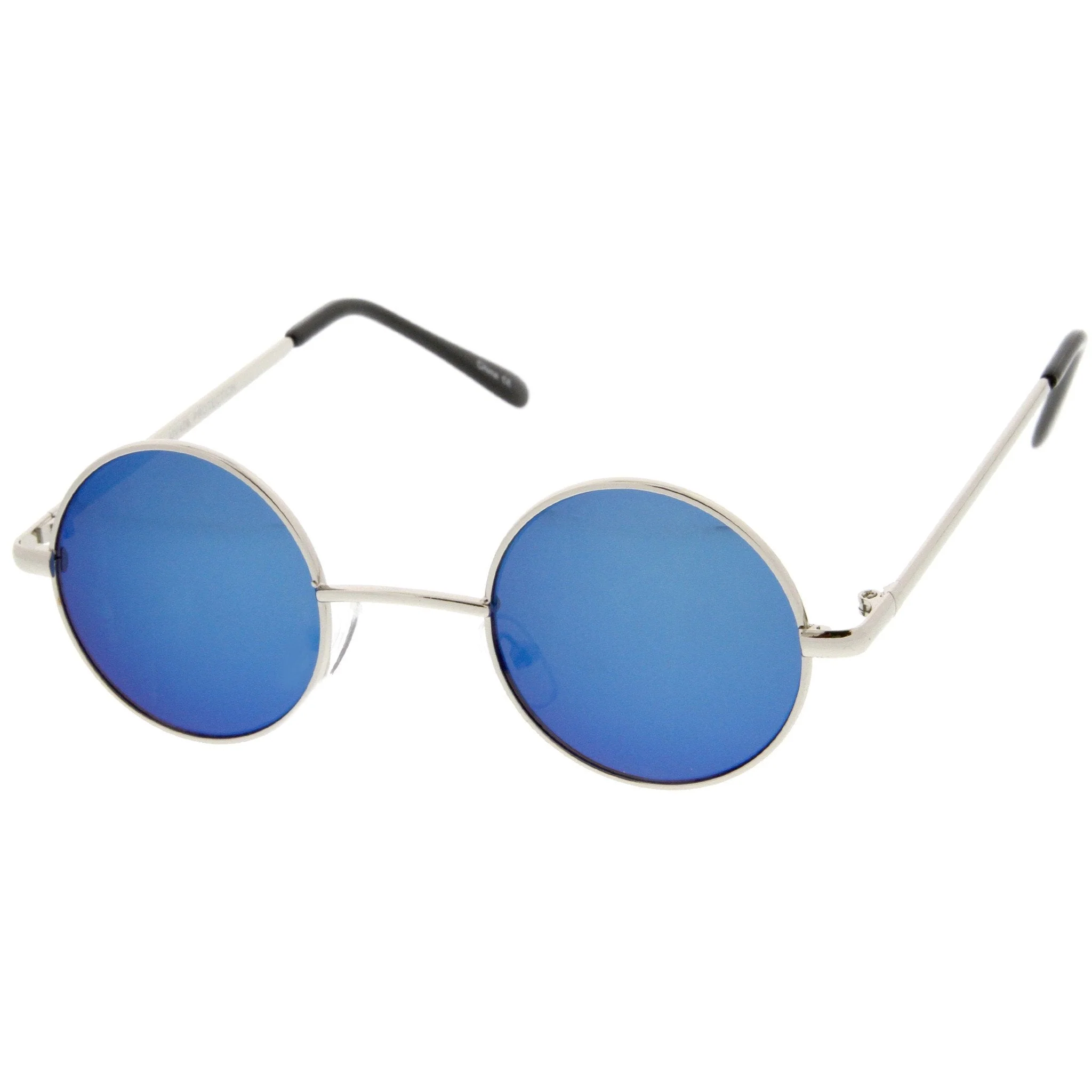 zeroUV Retro Lennon Style Round Circle Metal Mirror Lens Sunglasses 1408 - Image 6