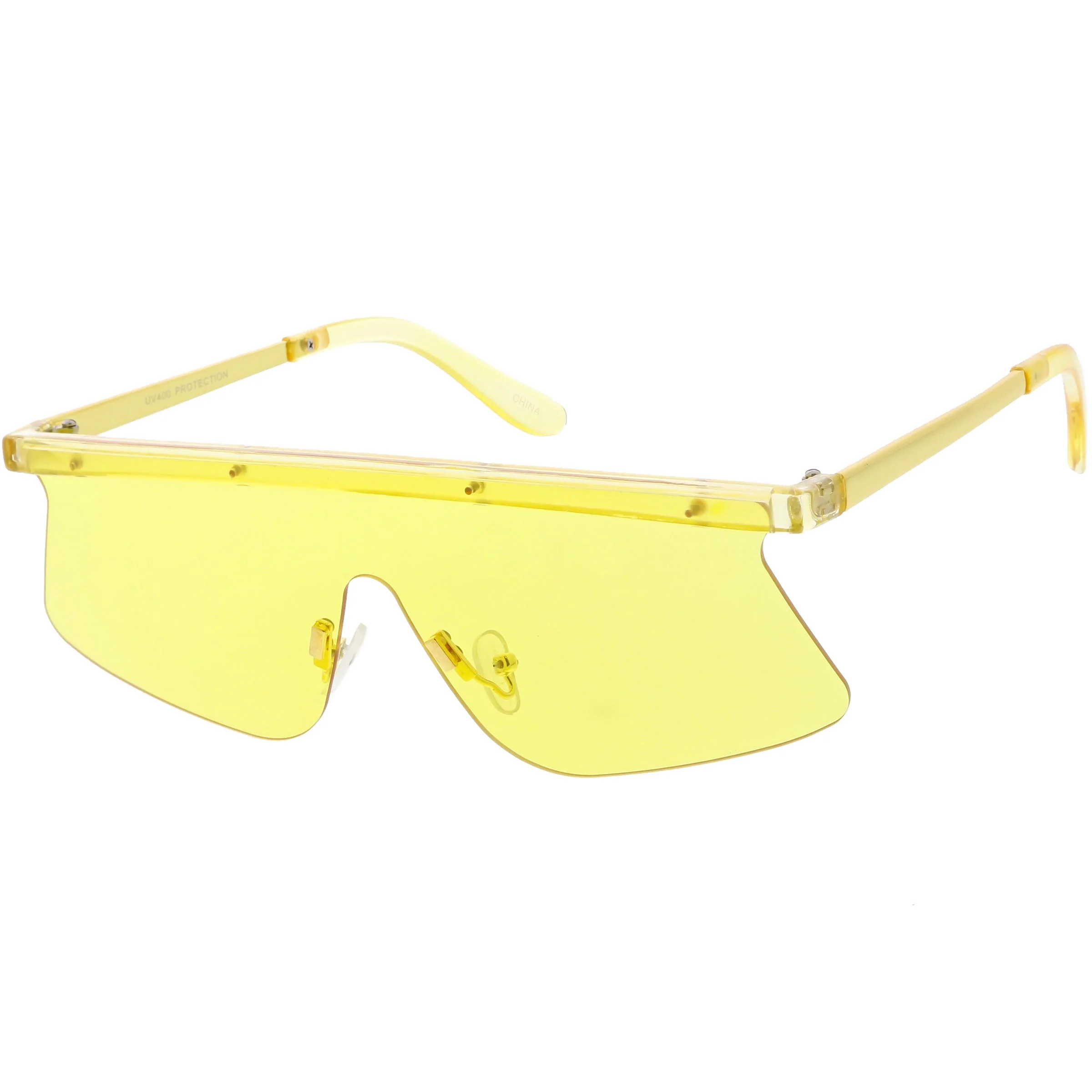 zeroUV Retro Modern Blade Cut Shield Sports Sunglasses C941 - Image 11