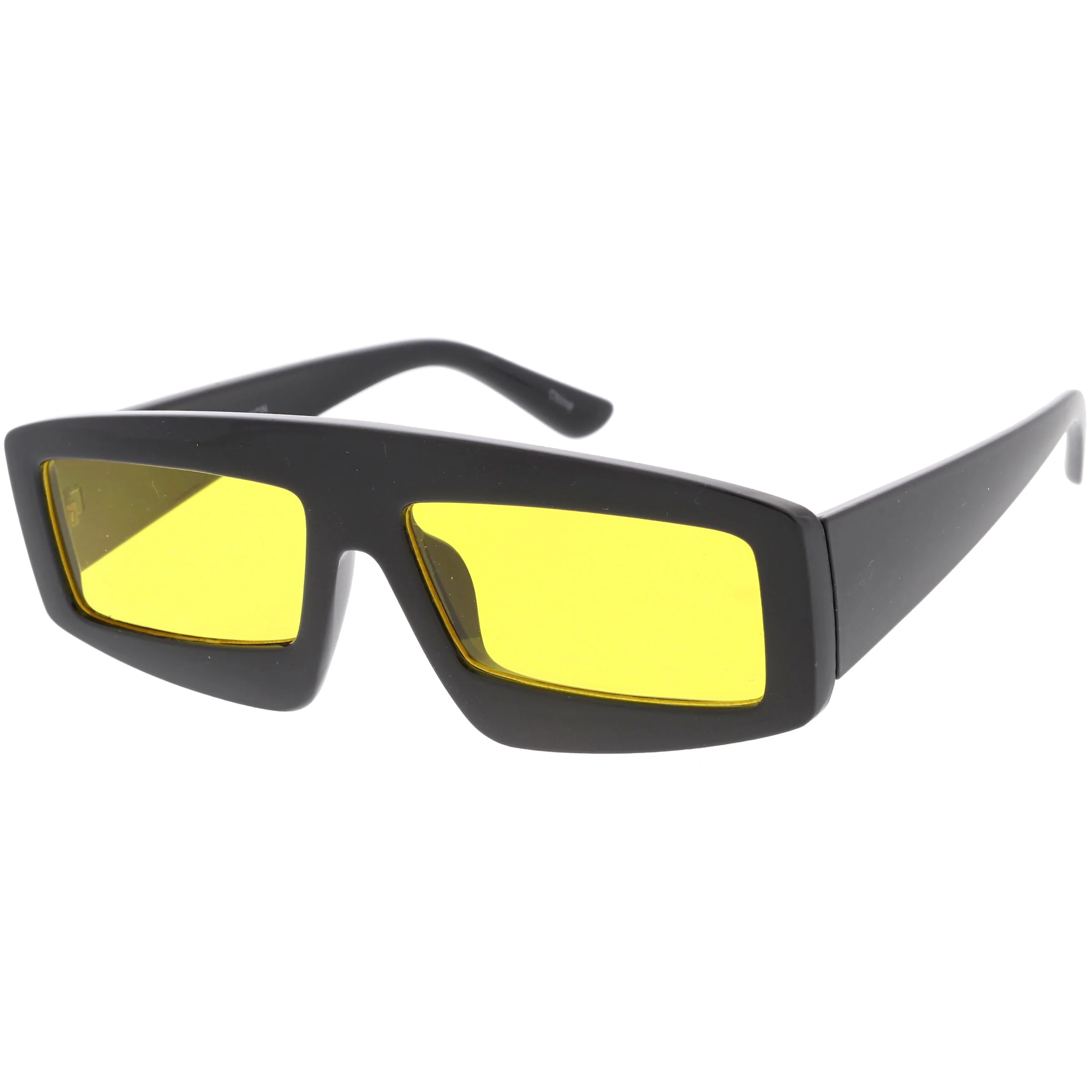 zeroUV Retro Modern Rectangle Flat Lens Color Tinted Sunglasses C747 - Image 14
