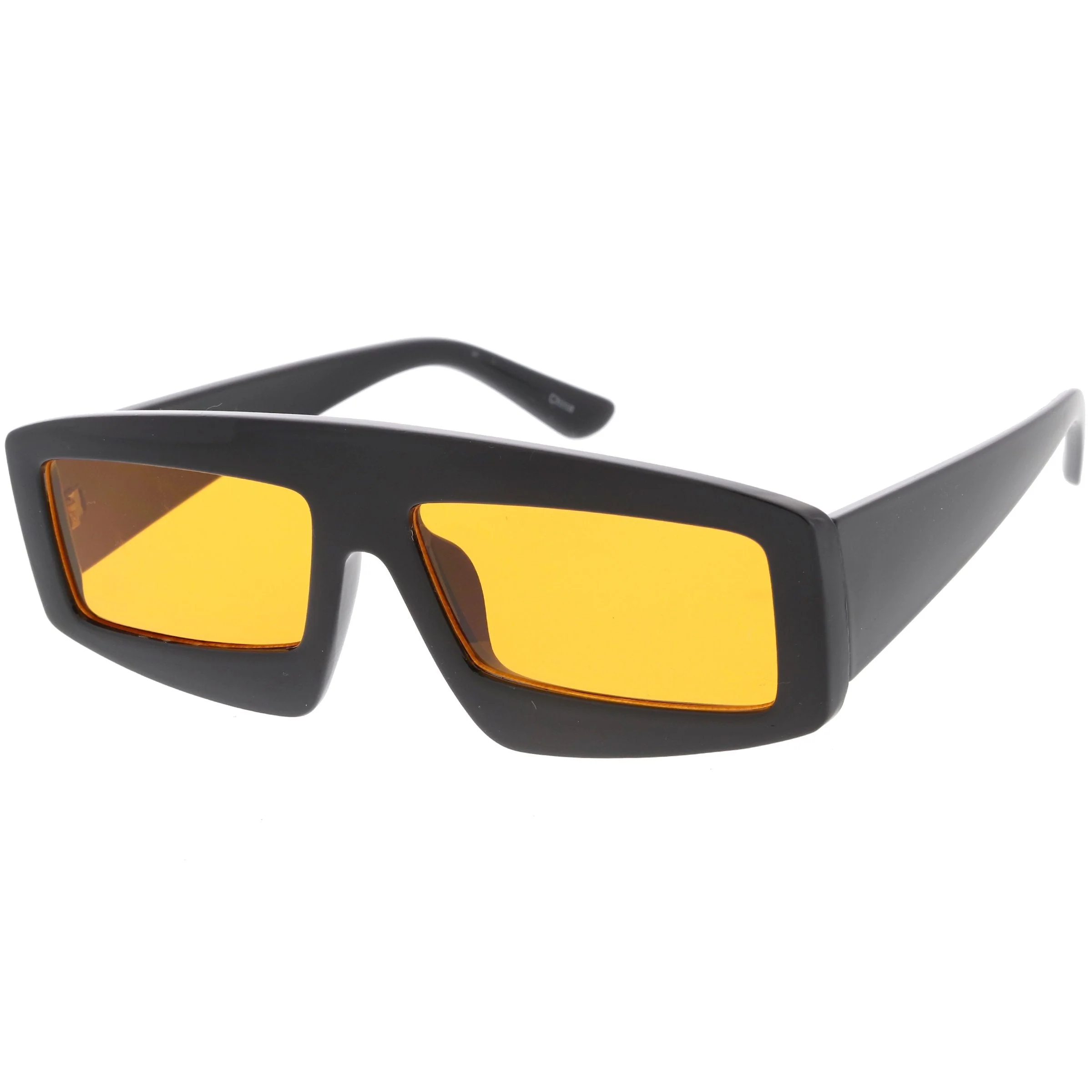 zeroUV Retro Modern Rectangle Flat Lens Color Tinted Sunglasses C747 - Image 5