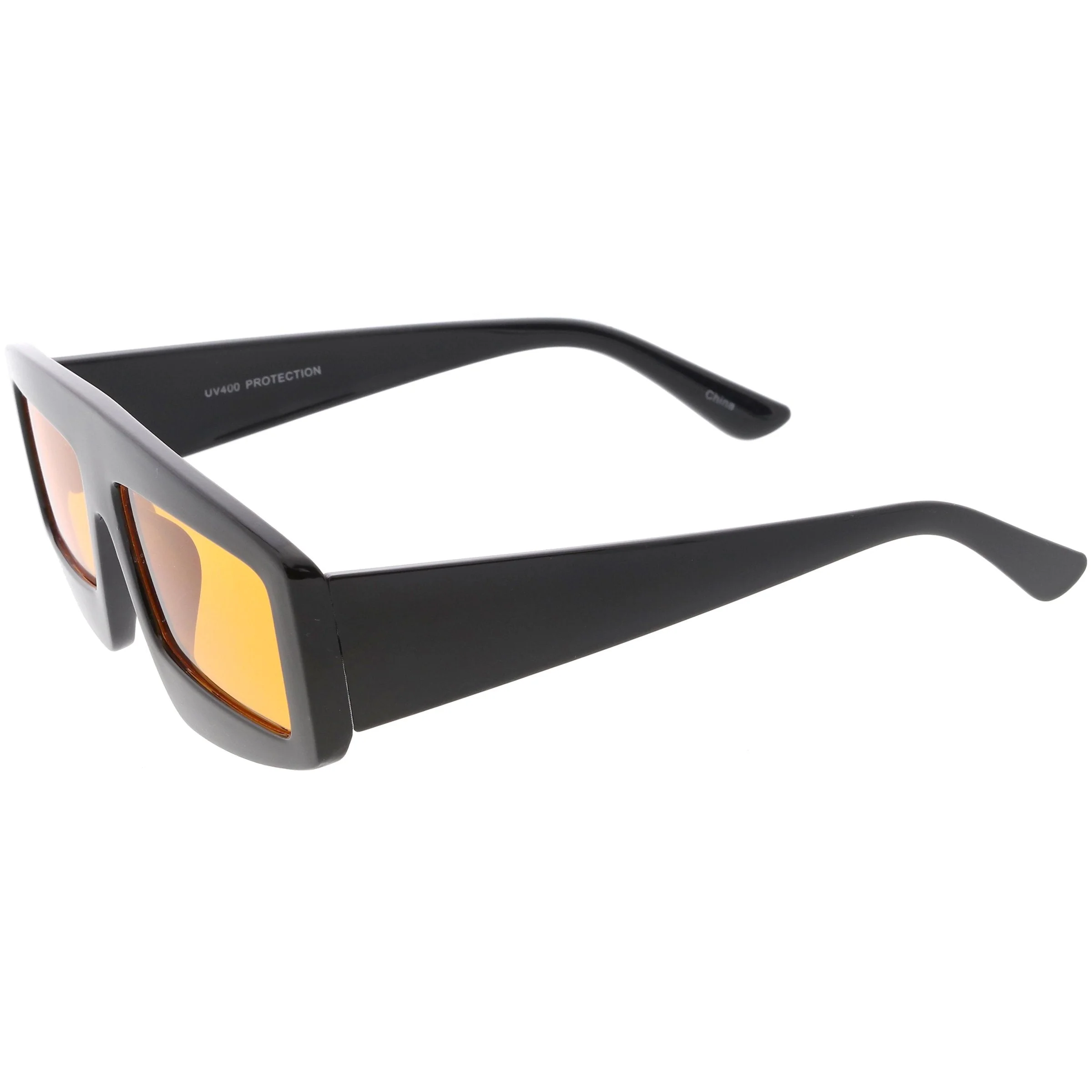 zeroUV Retro Modern Rectangle Flat Lens Color Tinted Sunglasses C747 - Image 6