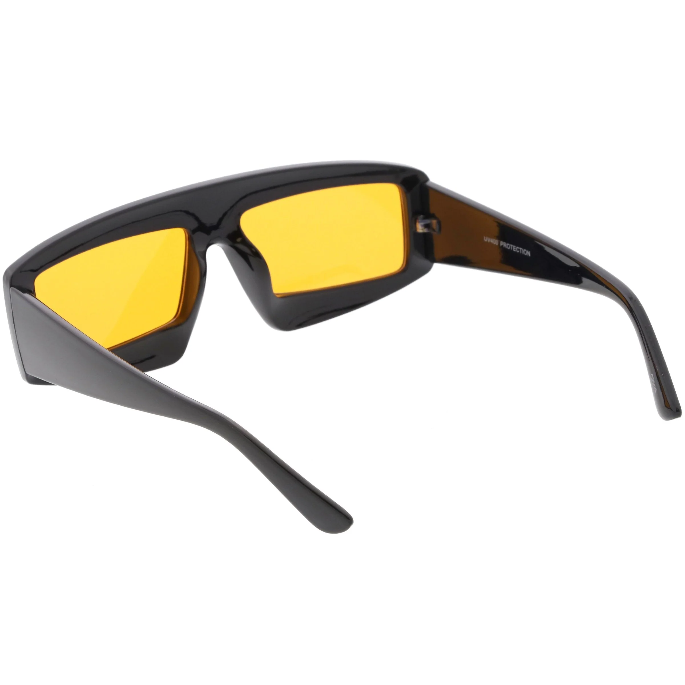 zeroUV Retro Modern Rectangle Flat Lens Color Tinted Sunglasses C747 - Image 7