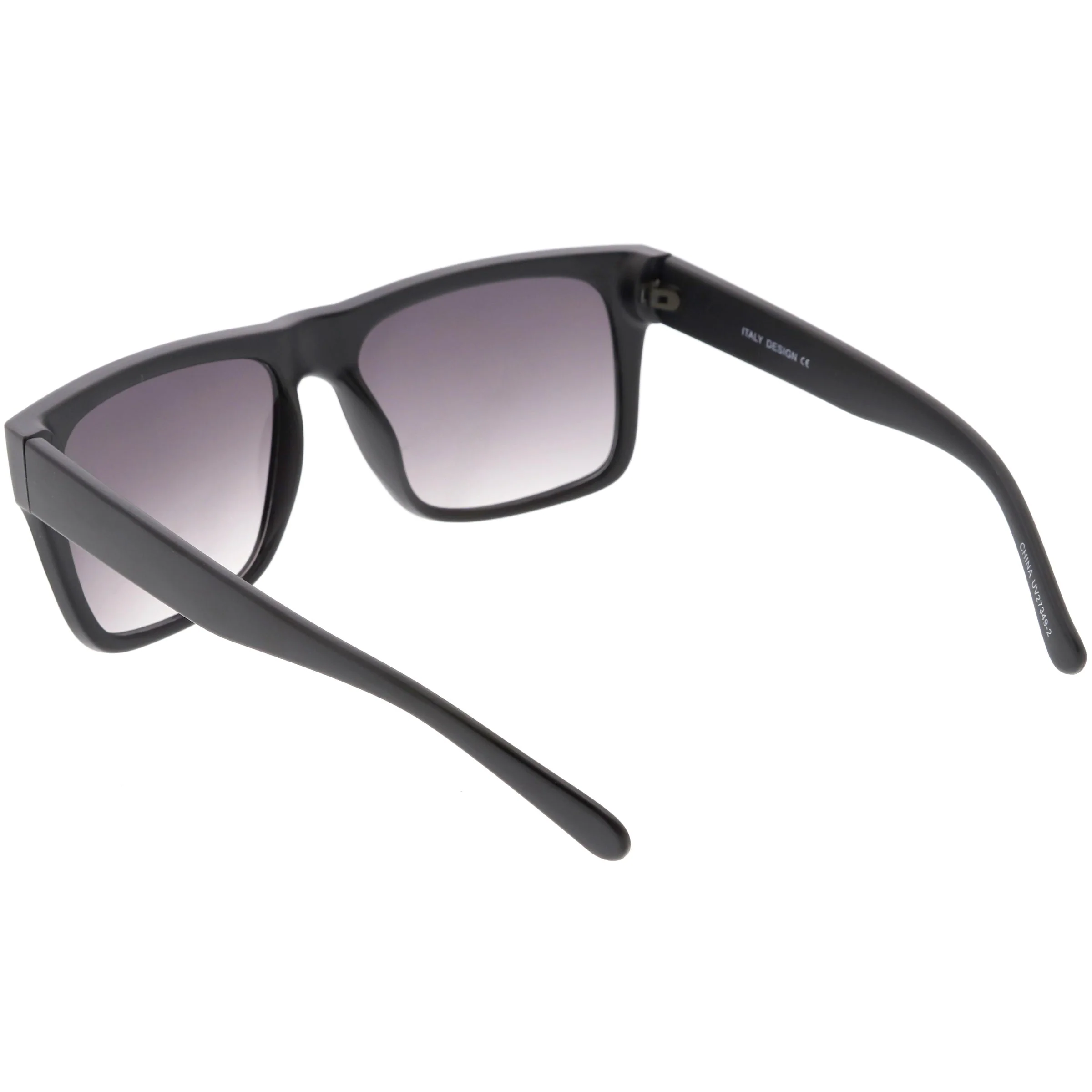 zeroUV Retro Square Neutral Colored Lens Horn Rimmed Sunglasses C785 - Image 10