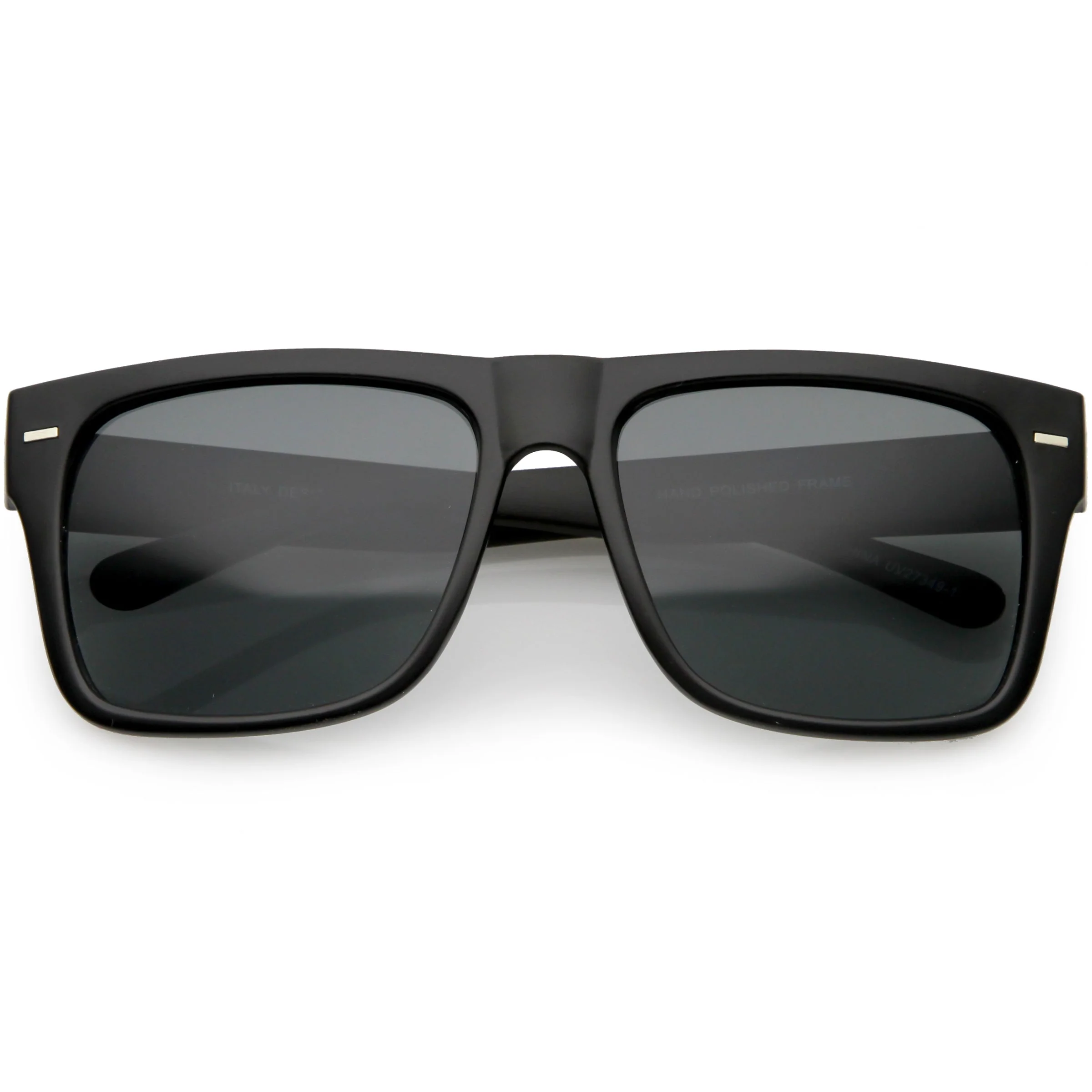 zeroUV Retro Square Neutral Colored Lens Horn Rimmed Sunglasses C785 - Image 15