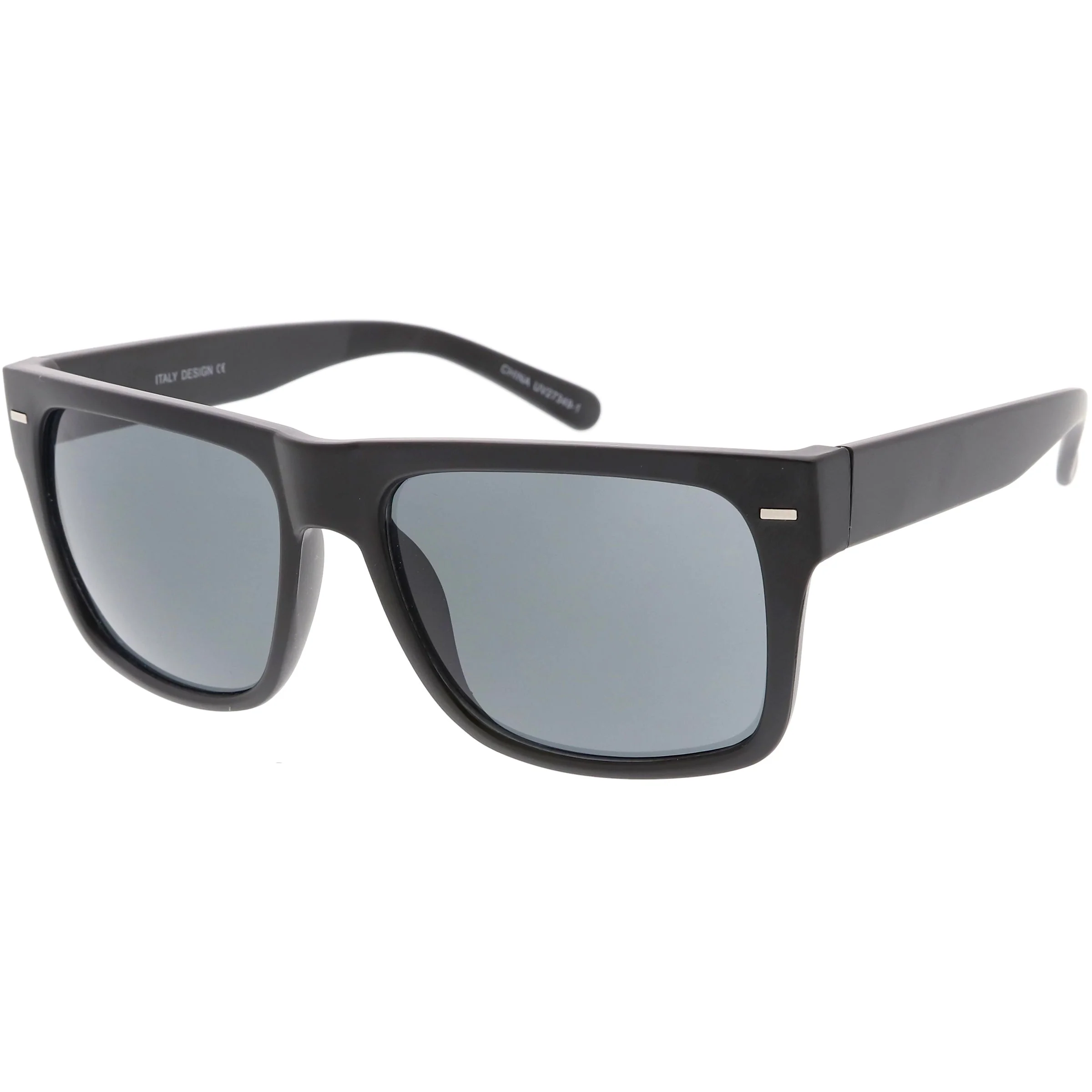 zeroUV Retro Square Neutral Colored Lens Horn Rimmed Sunglasses C785 - Image 16