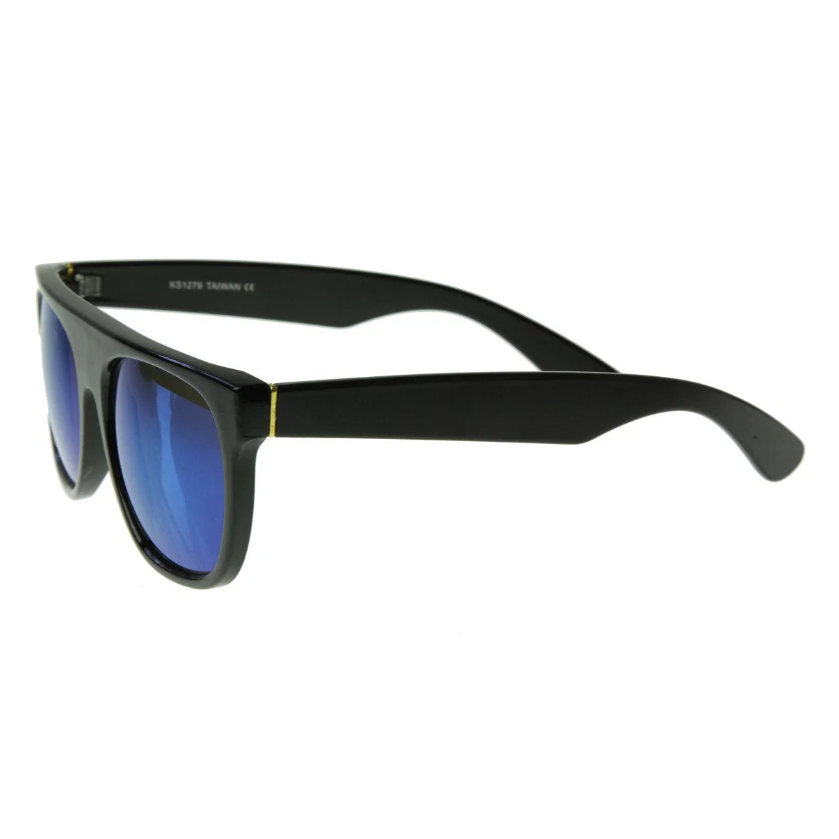 zeroUV Retro Super Flat Top Flash Mirrored Lens Sunglasses 8090 - Image 3
