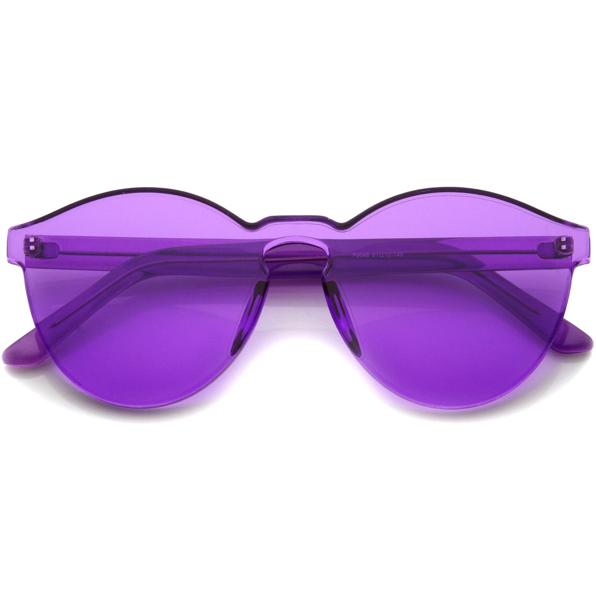 zeroUV Rimless Monoblock Cut PC Color Lens Rimless Sunglasses A368 - Image 16