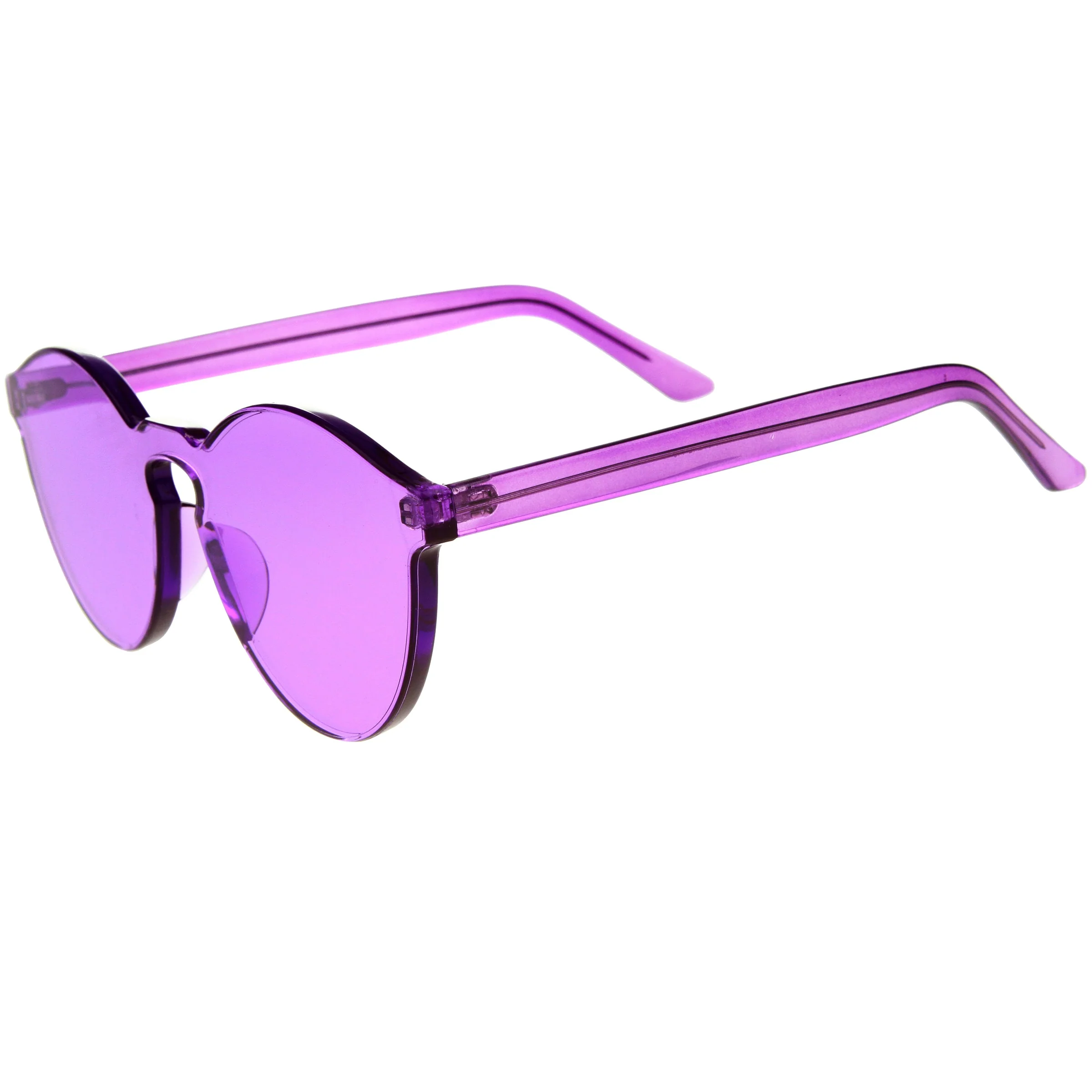 zeroUV Rimless Monoblock Cut PC Color Lens Rimless Sunglasses A368 - Image 18