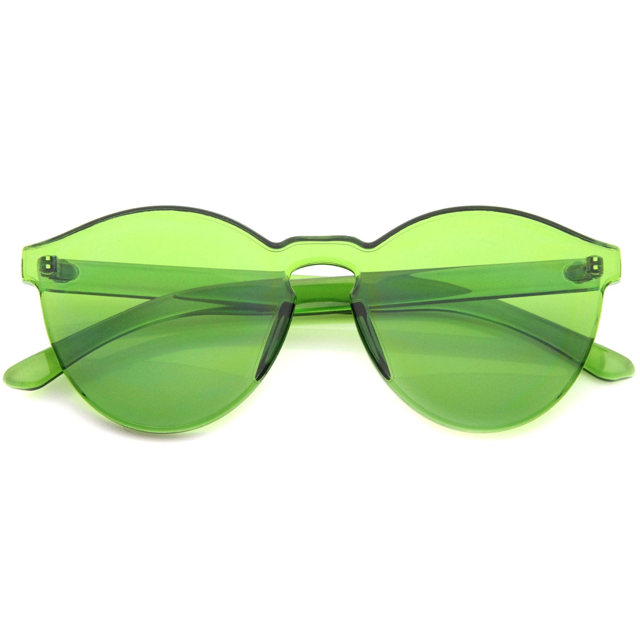 zeroUV Rimless Monoblock Cut PC Color Lens Rimless Sunglasses A368 - Image 20