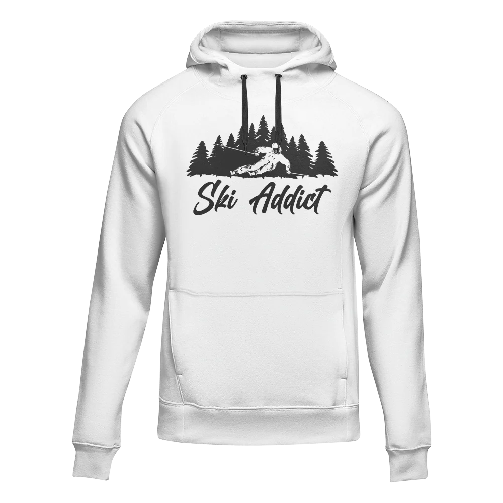 Outdoorzees Ski Addict Adult Fleece Hoodie - Image 2