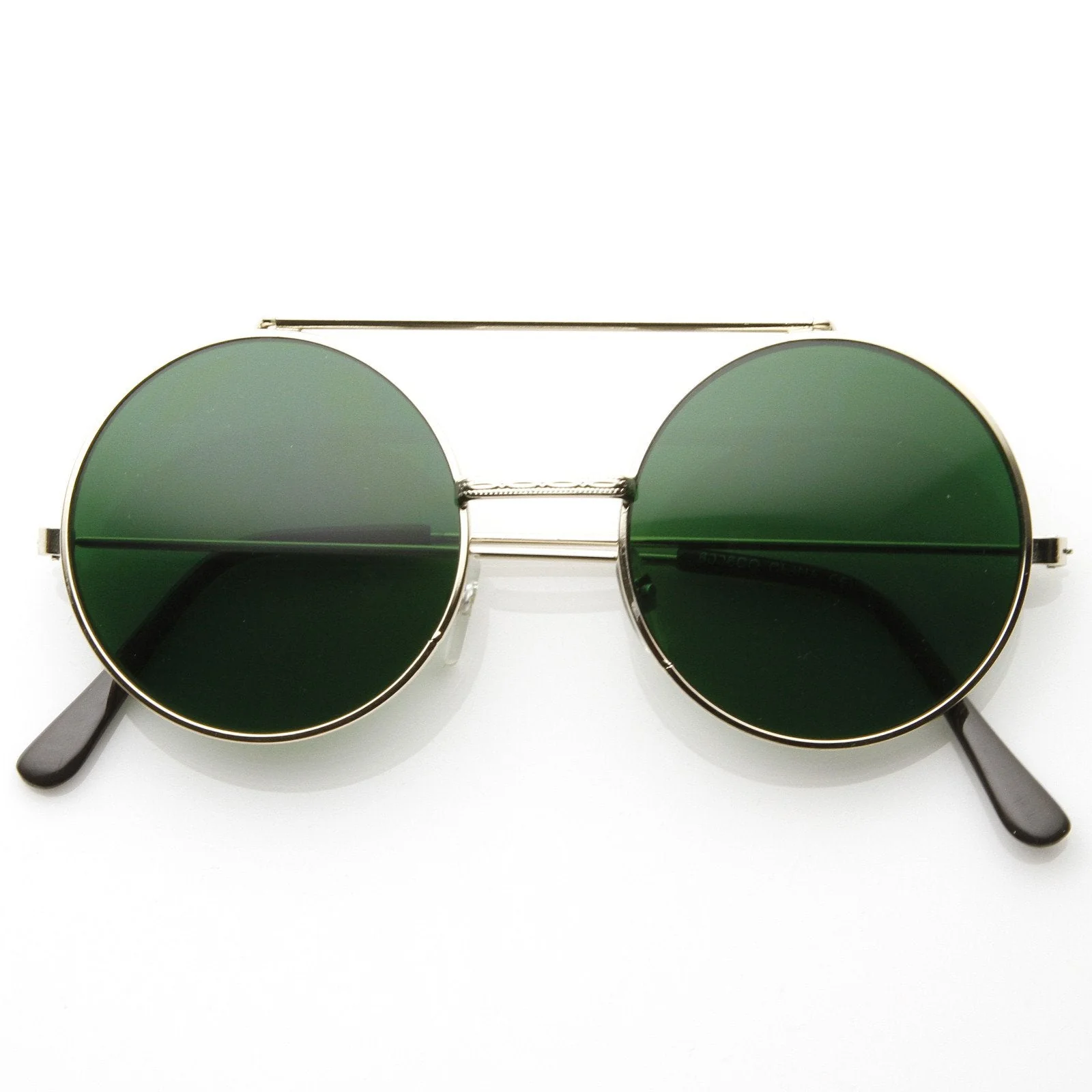 zeroUV Steampunk Vintage Circle Round Flip Up Vintage Sunglasses 8793 - Image 15